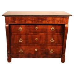 Antique Early 19 Century French Chest Of Drawers In Walnut