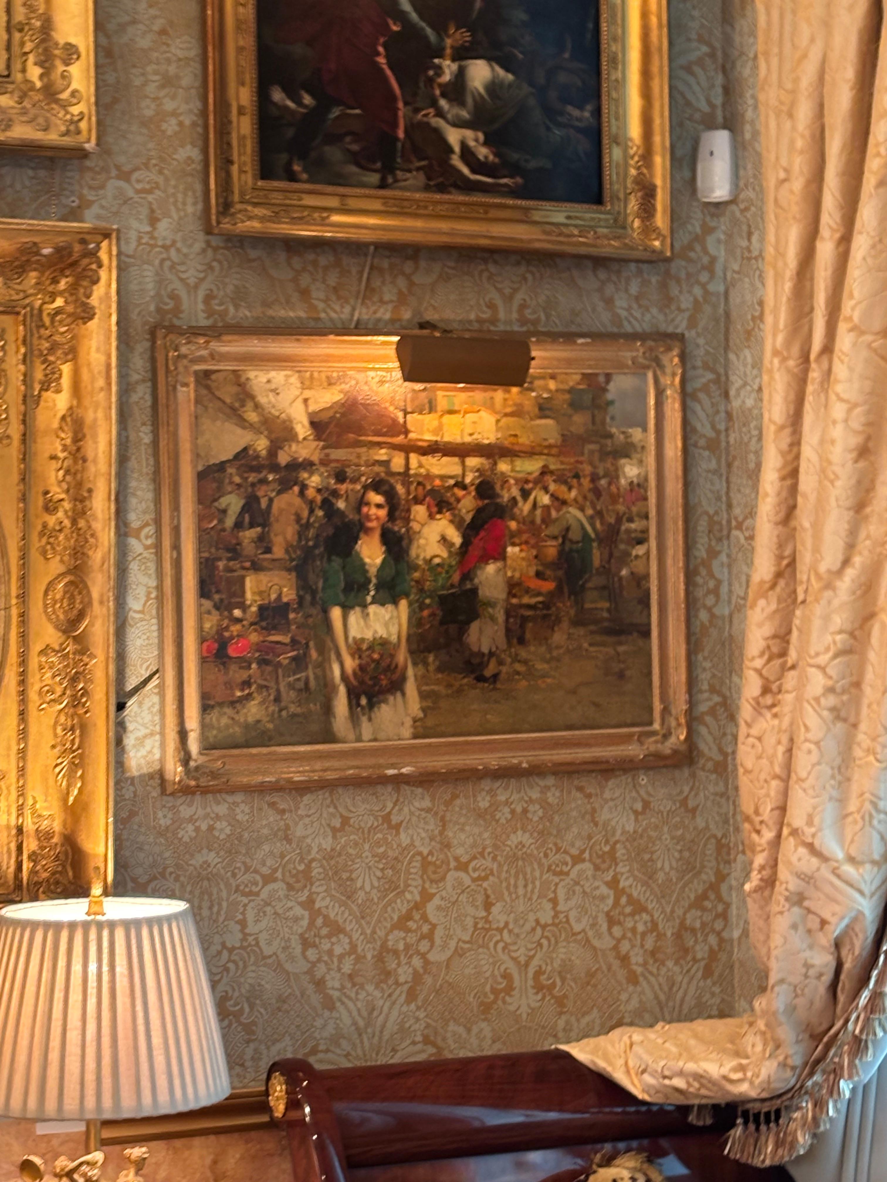 Peinture italienne du début du 19e siècle intitulée 
