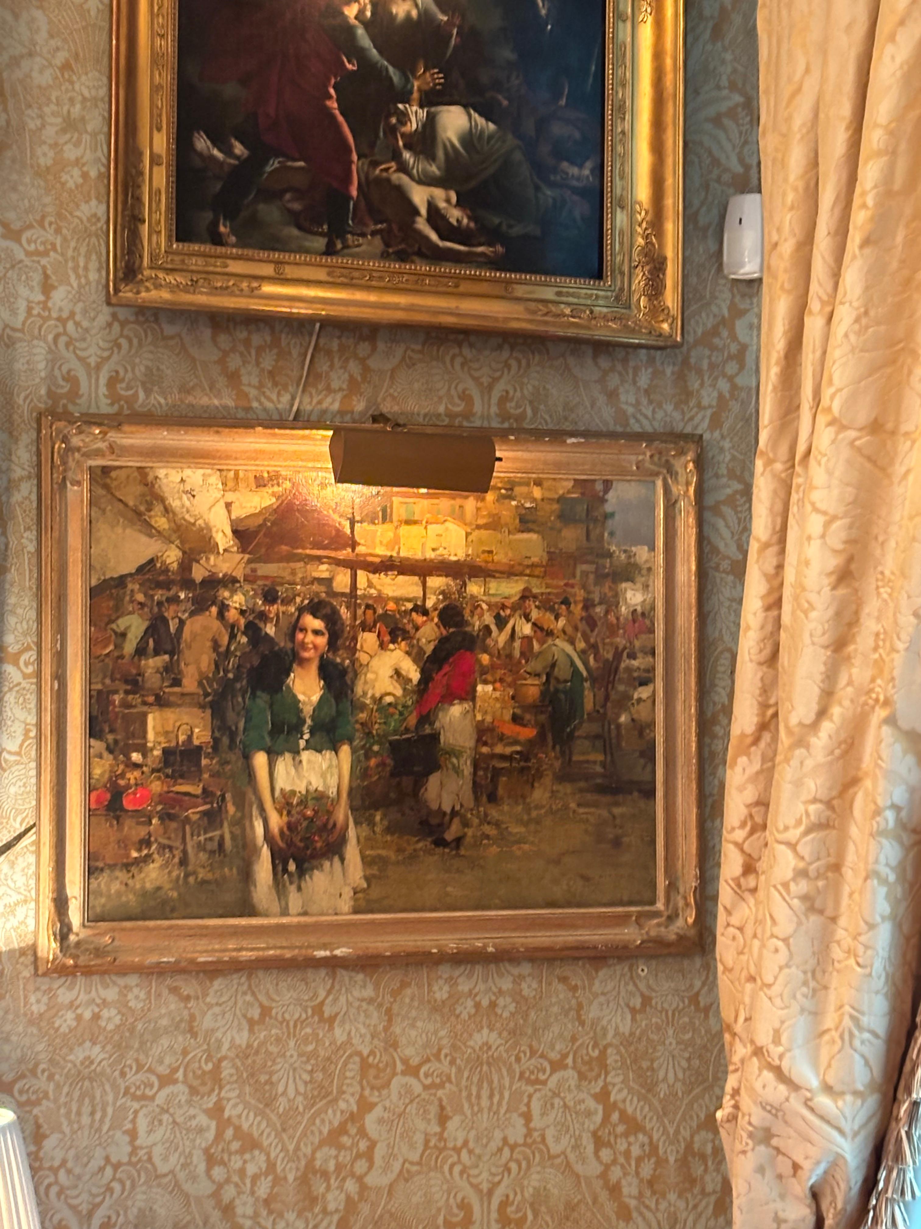 Peinture italienne du début du 19e siècle intitulée 
