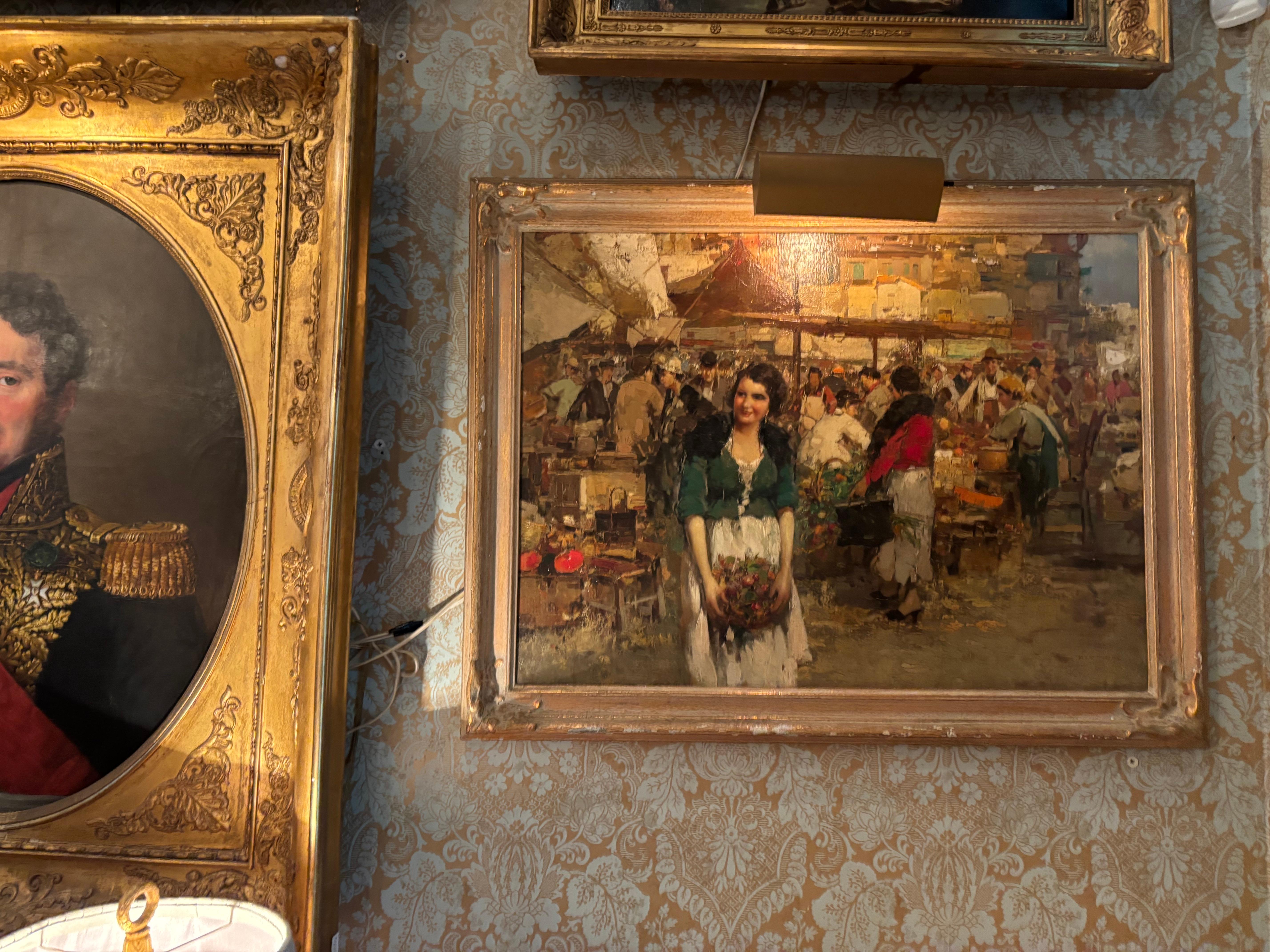 Peinture italienne du début du 19e siècle intitulée 