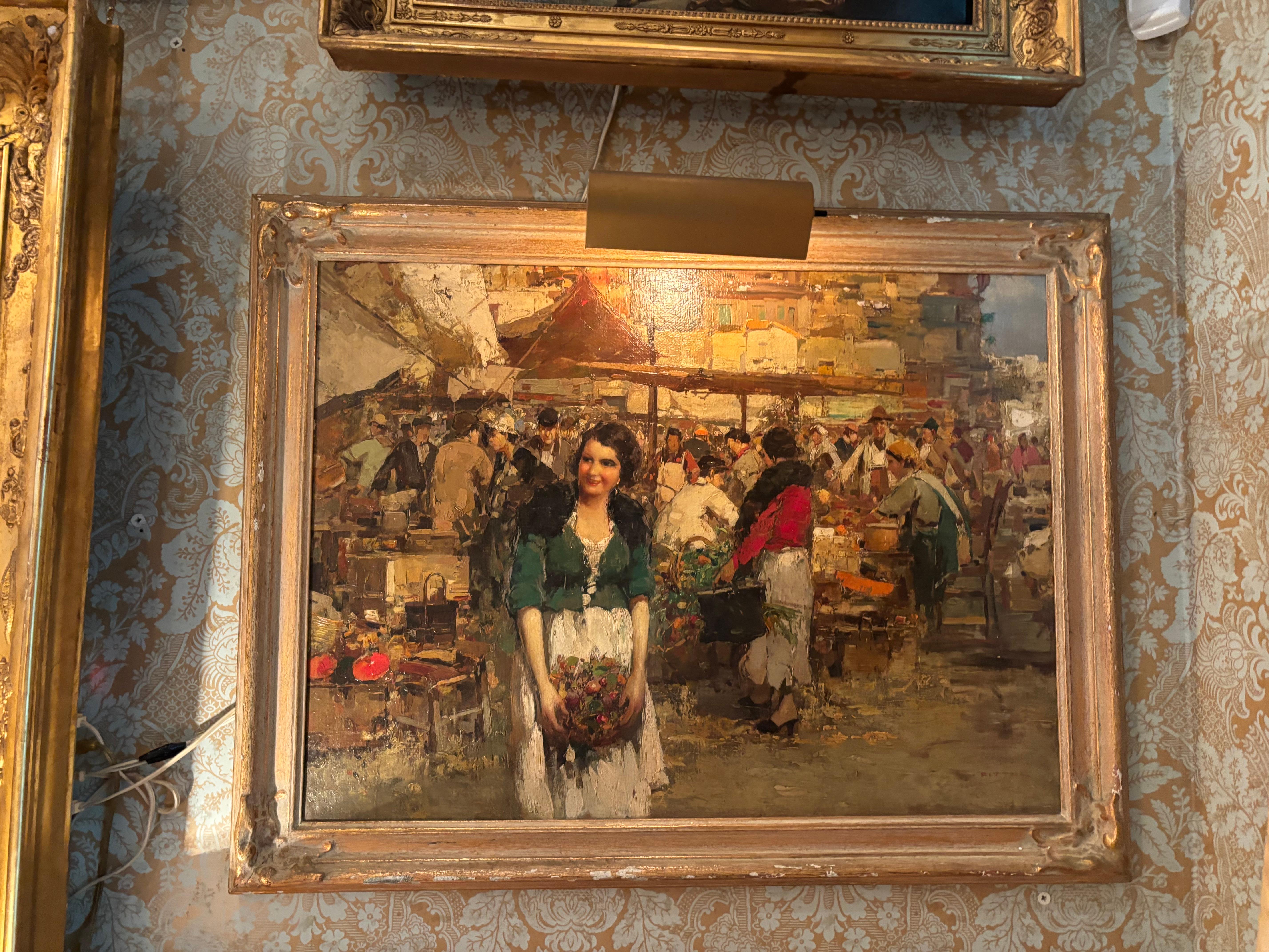 Peinture italienne du début du 19e siècle intitulée 