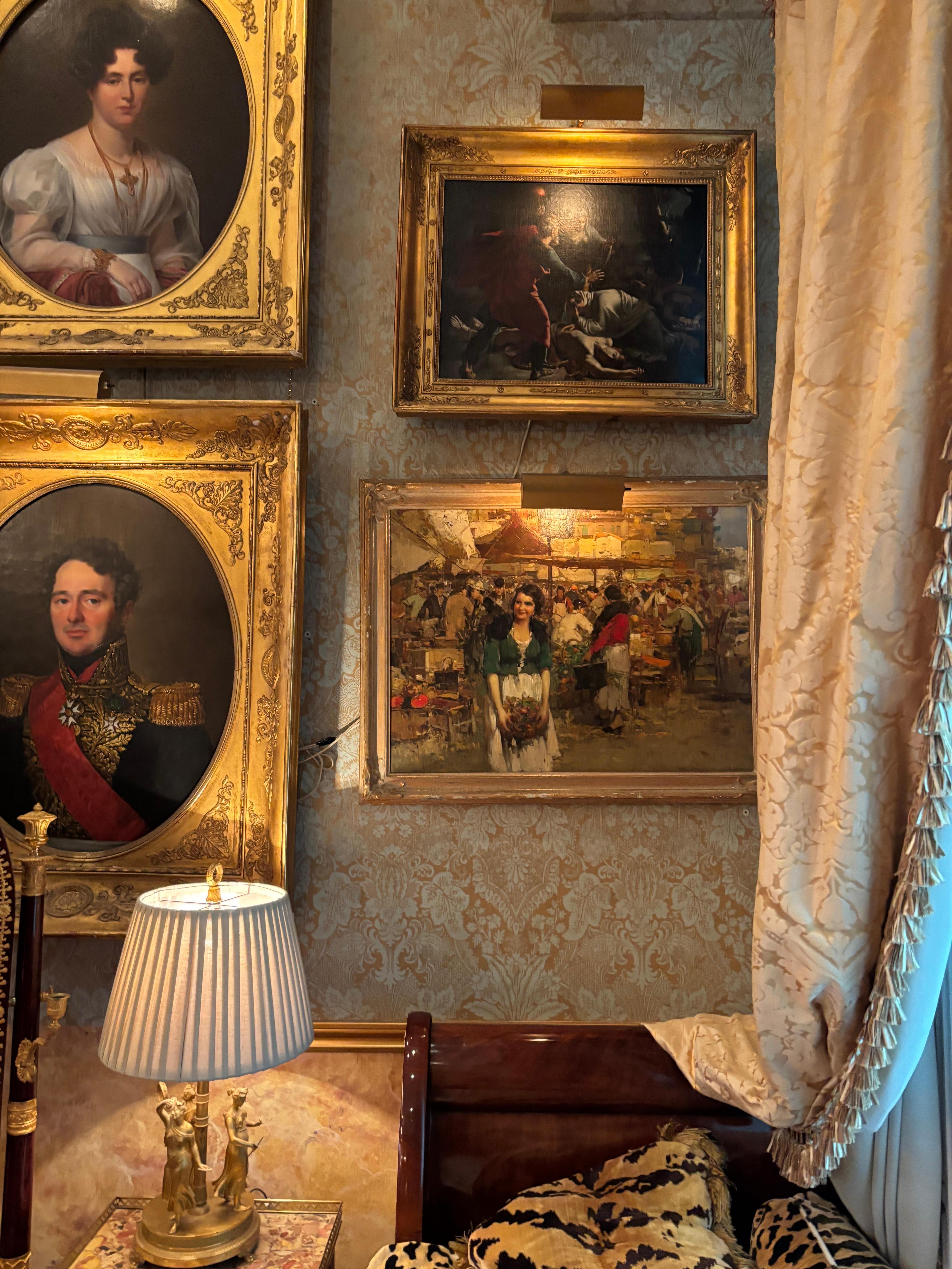 Peinture italienne du début du 19e siècle intitulée 