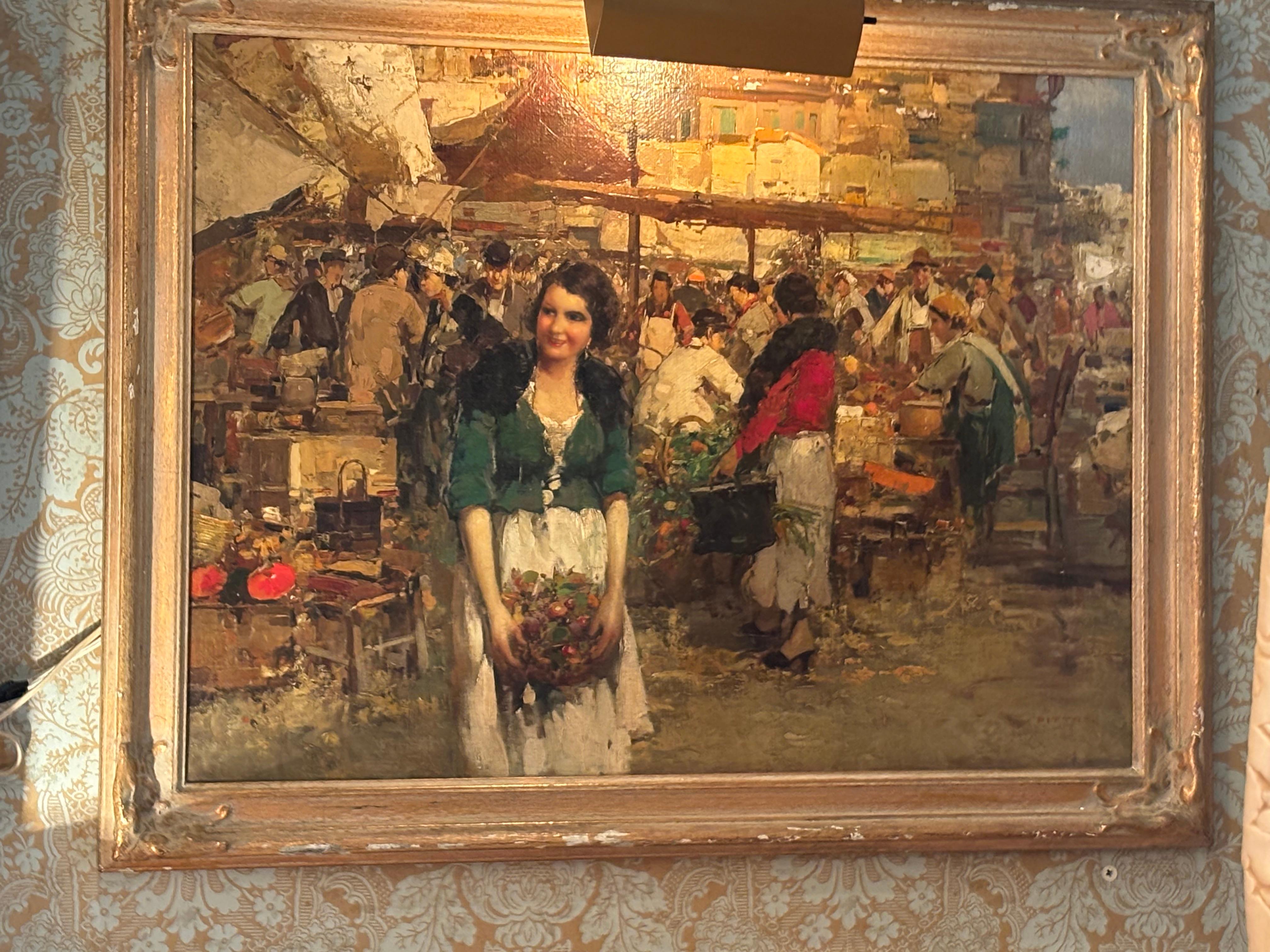 Peinture italienne du début du 19e siècle intitulée 