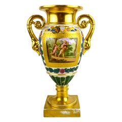 Vaso di porcellana parigina dell'inizio del XIX secolo