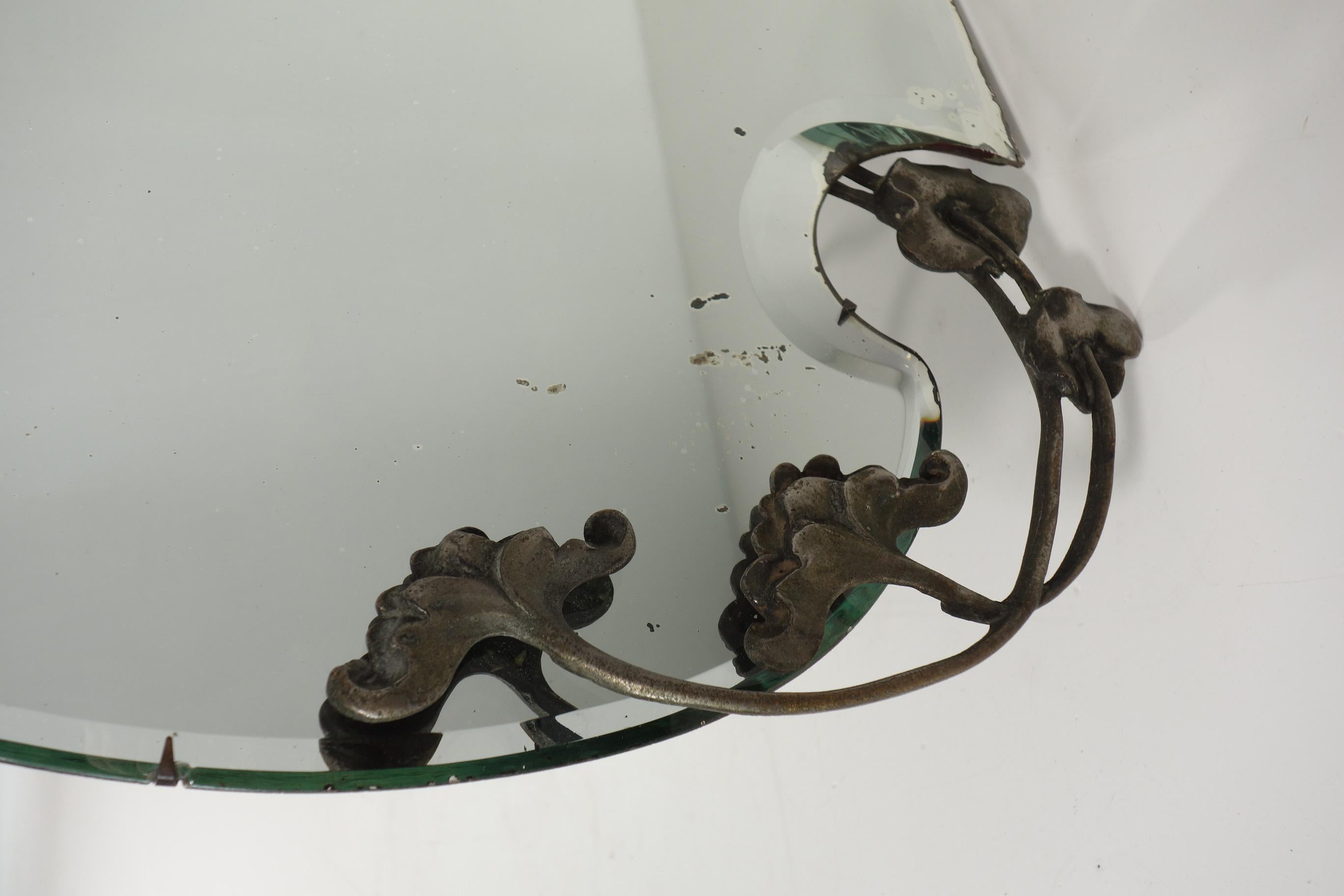 Art nouveau Début 1900 Luigi Fontana Fontana Arte Art Nouveau Miroir de table en vente