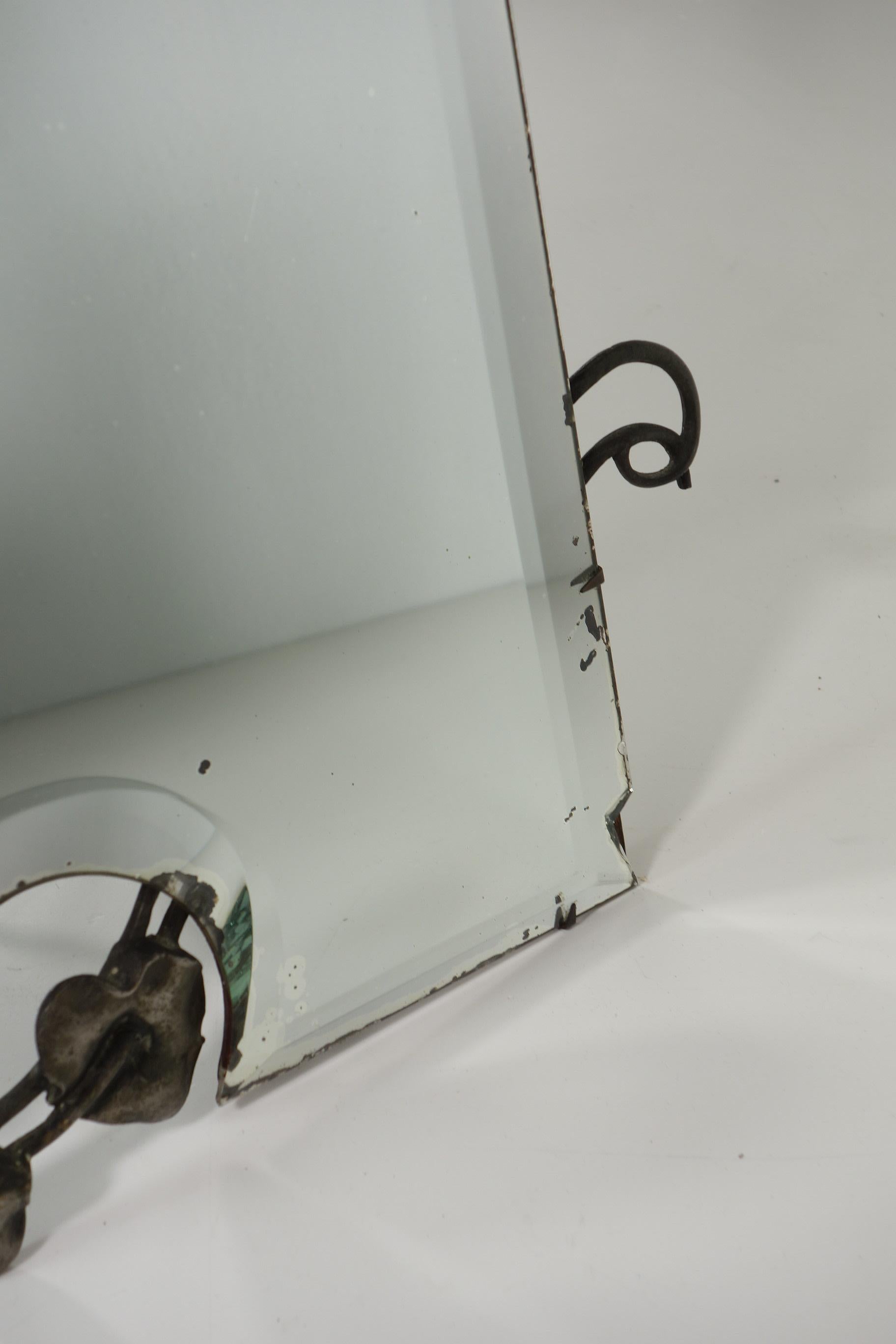 italien Début 1900 Luigi Fontana Fontana Arte Art Nouveau Miroir de table en vente