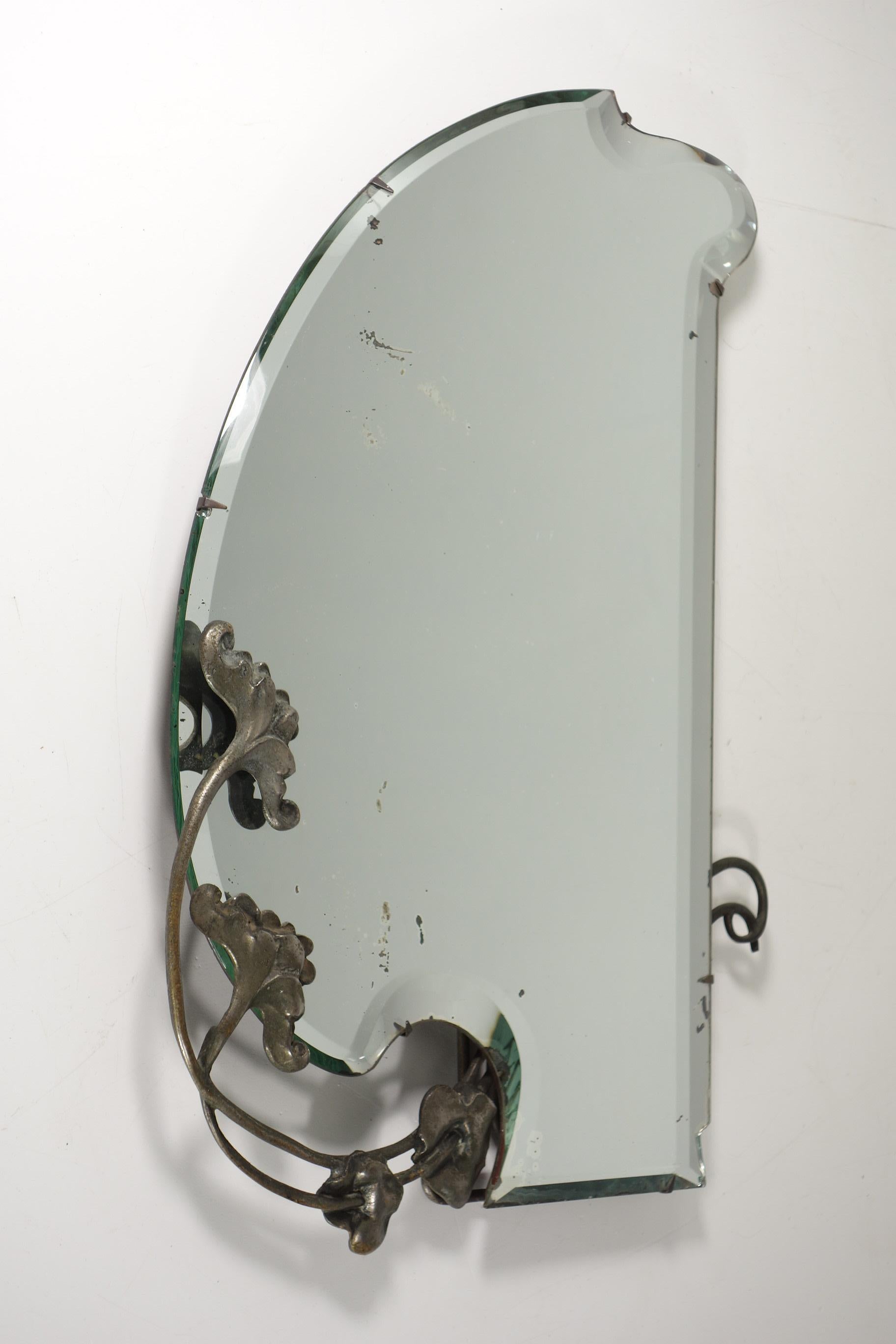 Début 1900 Luigi Fontana Fontana Arte Art Nouveau Miroir de table en vente 2