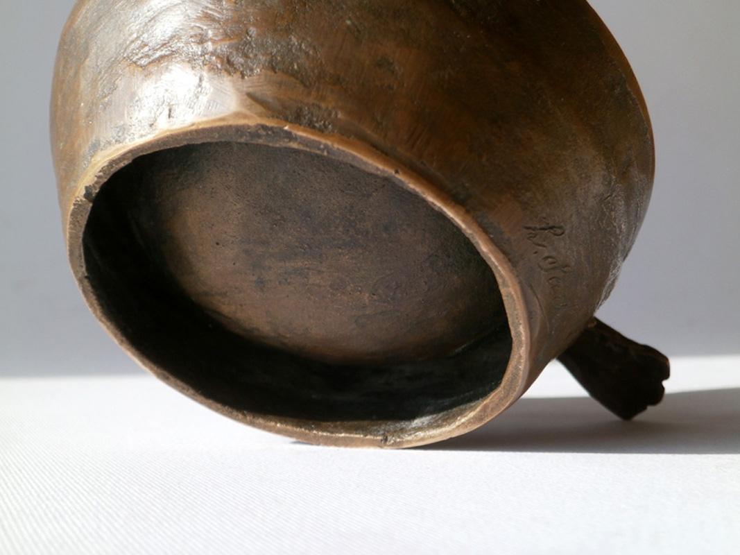 Early 1900 Luigi Secchi Birds Italian Bronze Sculpture Bowl For Sale 4