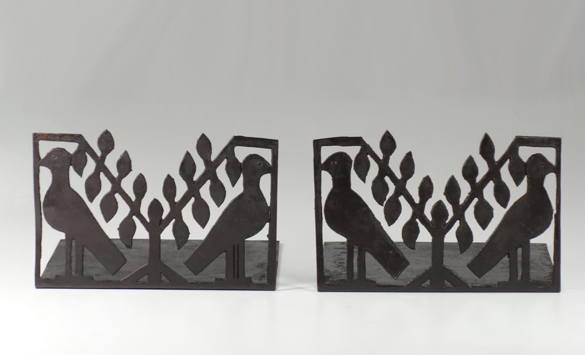 2 Art Deco Bookends
Sante Mingazzi
Italy, Early 1900

Birds Iron Bookends
