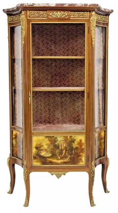 Early 1900's Antique French, Louis XV Style, 'Vernis Martin' Vitrine, Cabinet!!