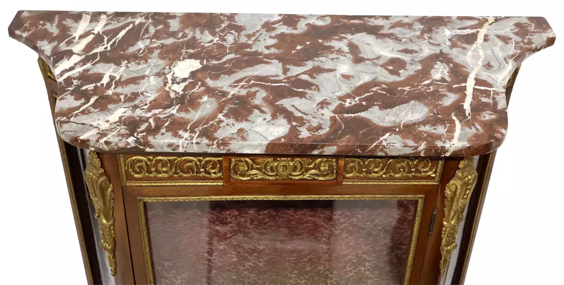 20th Century Early 1900's Antique French, Louis XV Style, 'Vernis Martin' Vitrine, Cabinet!! For Sale