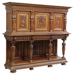 Frühe 1900er Jahre Antike French Renaissance Stil, geschnitzt, Nussbaum Sideboard!