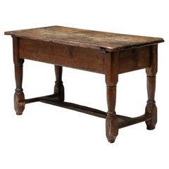 Early 1900s Antique French Side Table with Glowing Patina