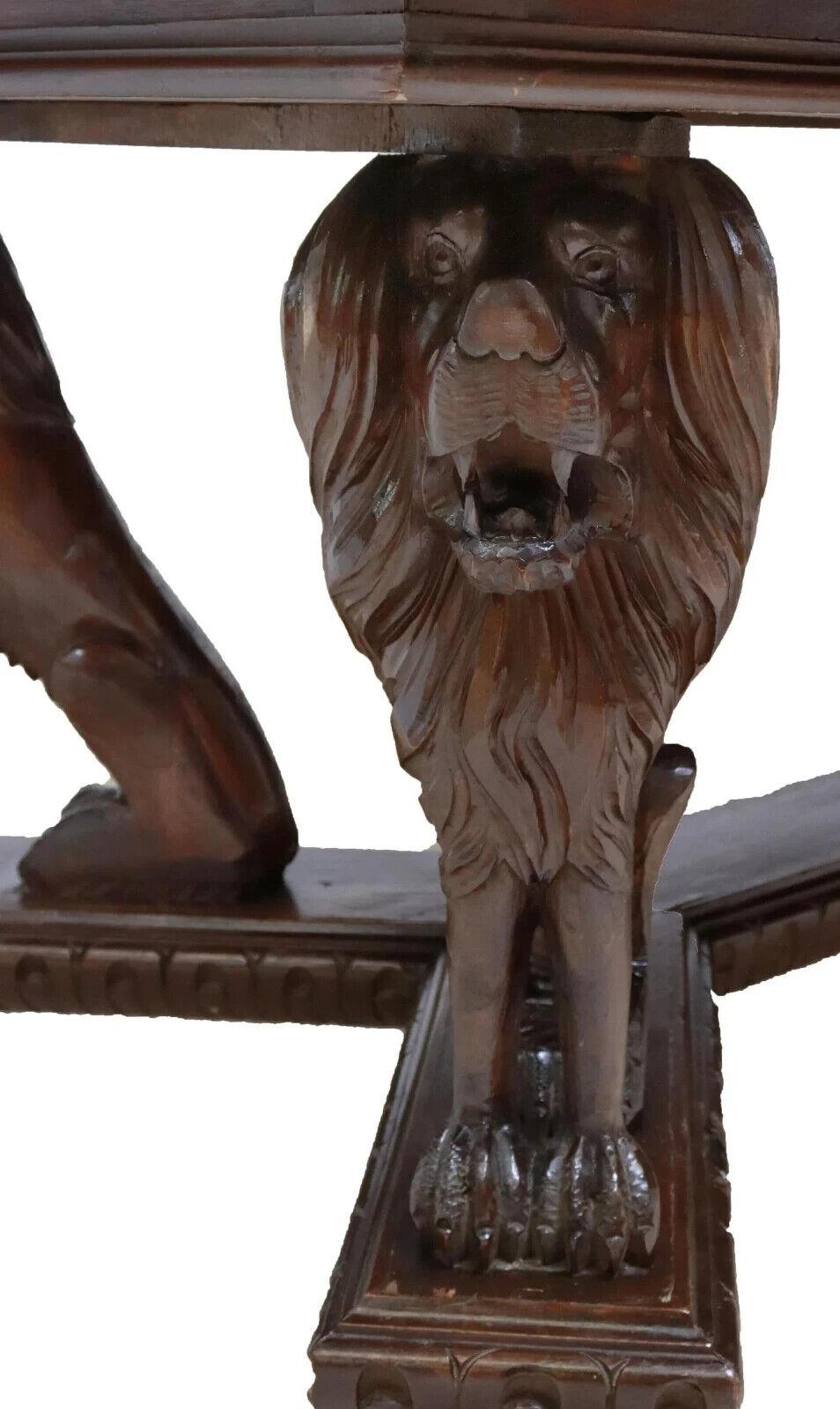 Carved Early 1900s Antique Italian Renaissance Revival, Set of 3, Dining Room Set!!
