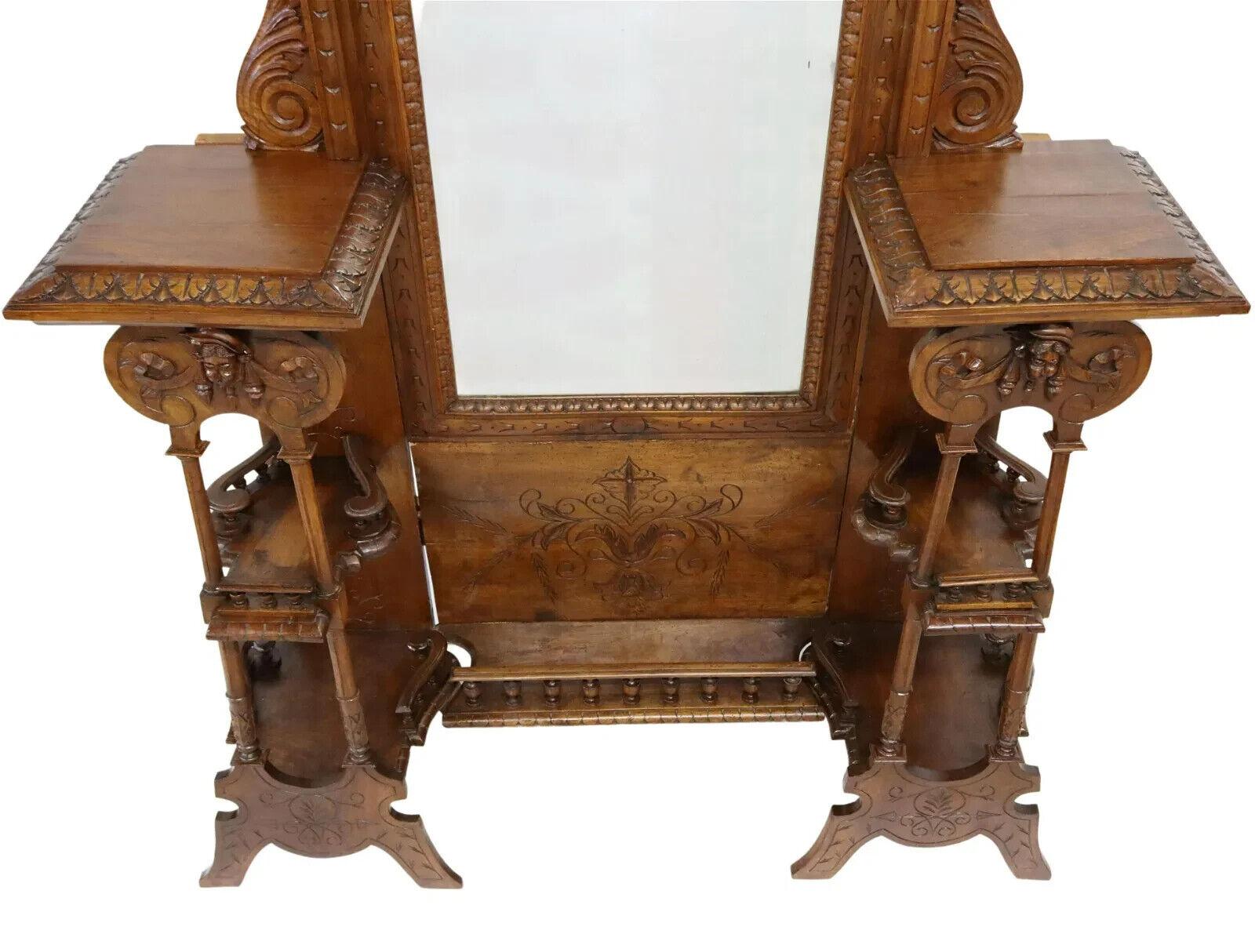 antique hall stand with seat