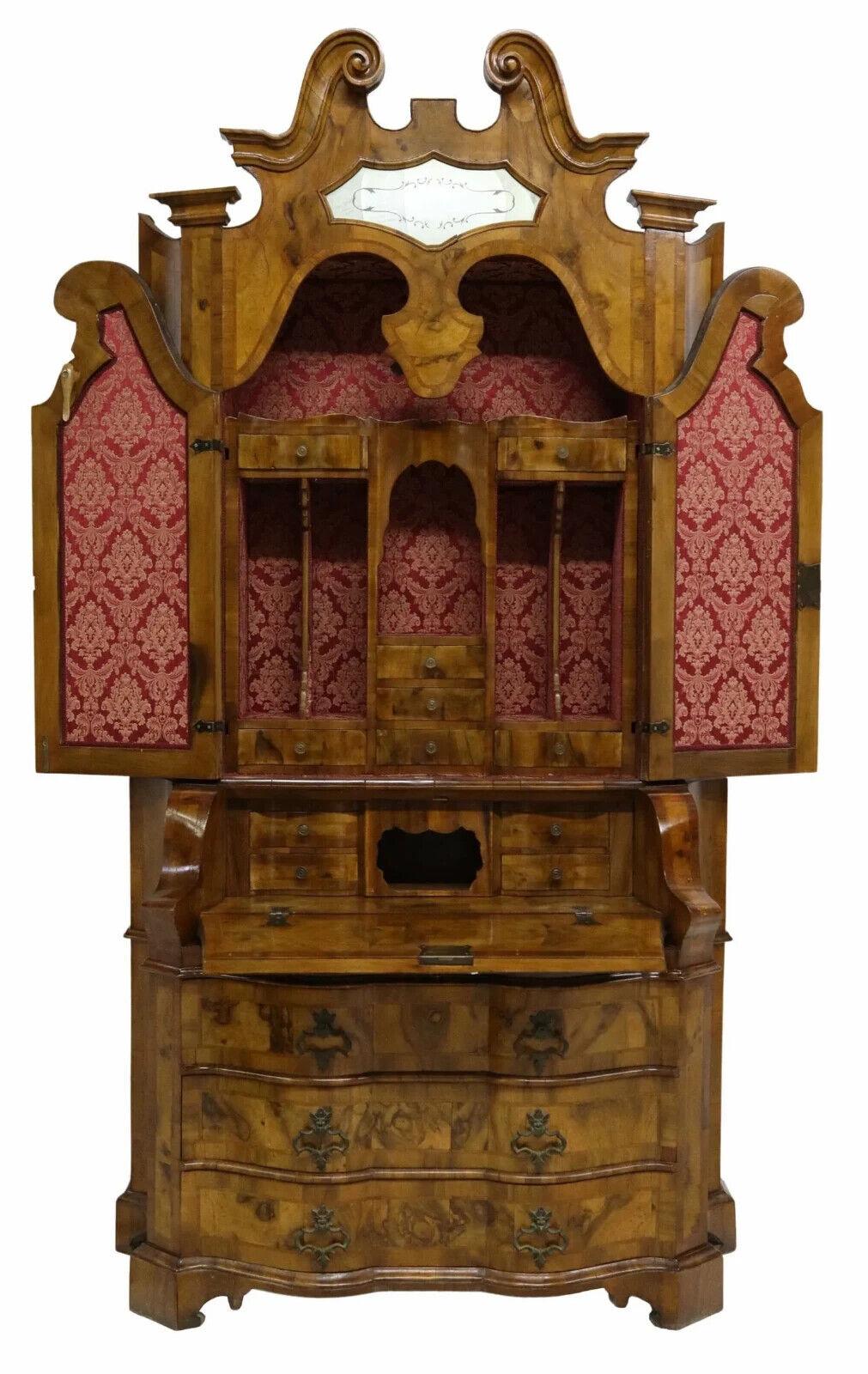 Autre Secrétaire / Bureau Antique Vénitien, Brûlé, Noyer, Mirror, du début des années 1900 ! en vente