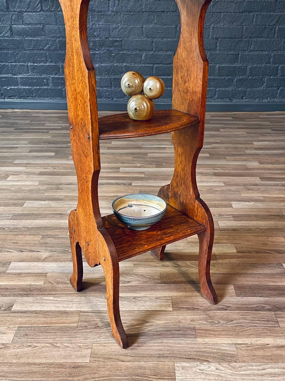 Early 1900s Art Nouveau Style Gentleman’s Shaving Grooming Stand, Tilting Mirror For Sale 4