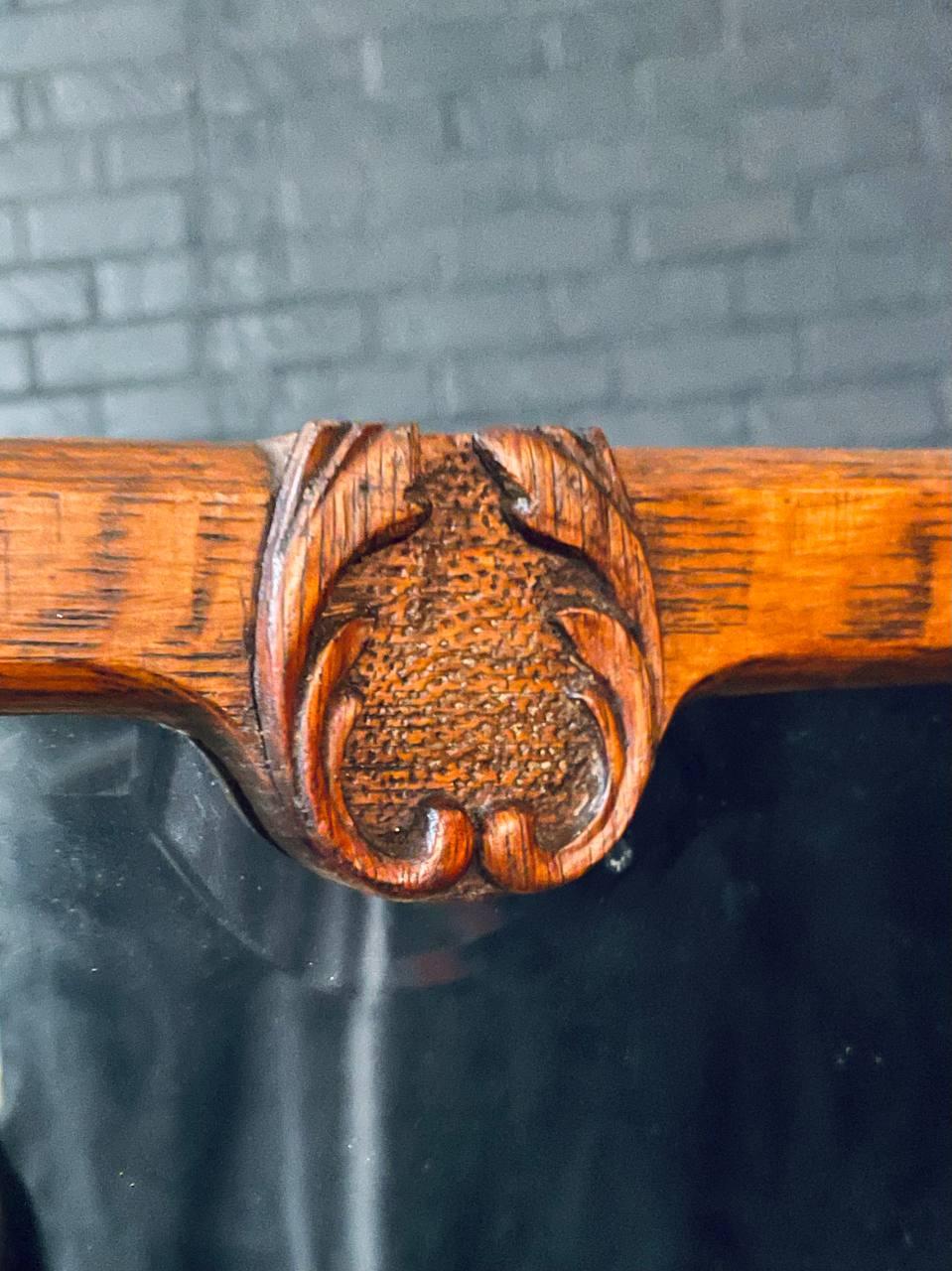 Early 1900s Art Nouveau Style Gentleman’s Shaving Grooming Stand, Tilting Mirror For Sale 1