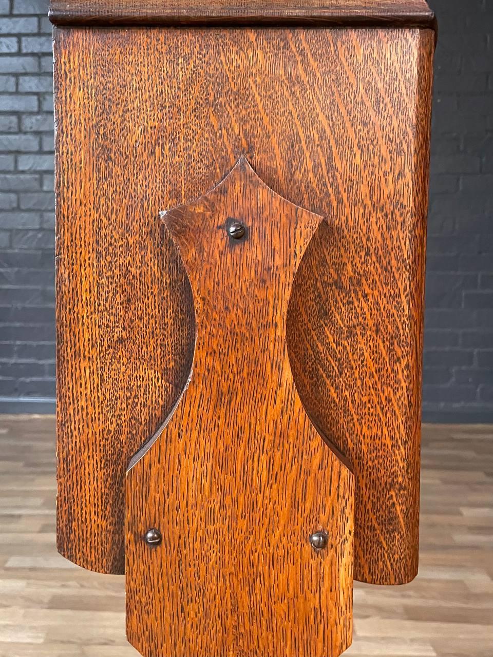 Early 1900s Art Nouveau Style Gentleman’s Shaving Grooming Stand, Tilting Mirror For Sale 2