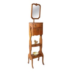 Porta barba per gentiluomini in stile Art Nouveau dei primi del '900, con specchio inclinabile