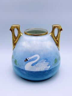 Vaso a urna ART NOUVEAU dei primi del '900 con manico dorato