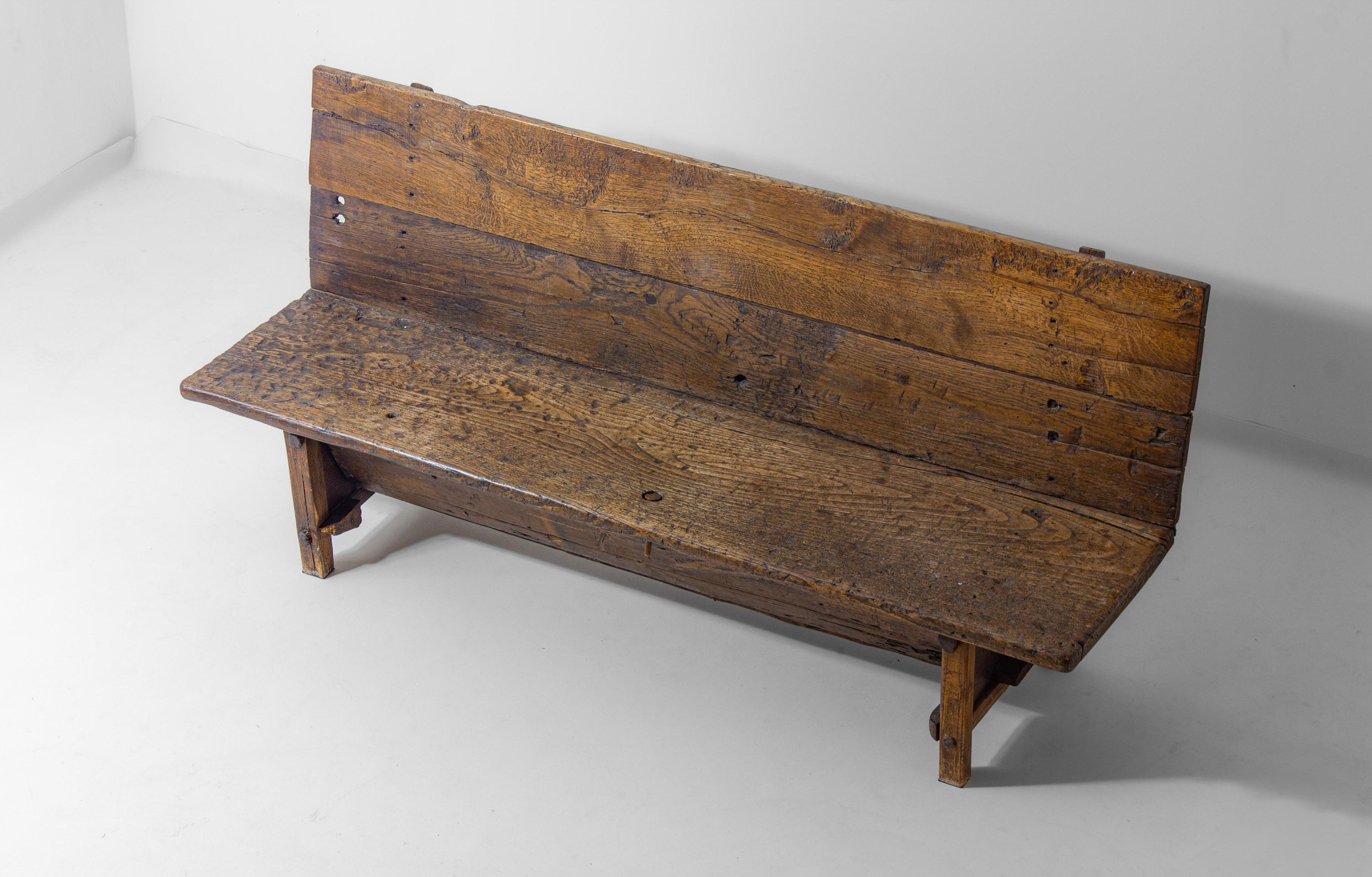 Rustique Banc fermette Art Populaire français du début des années 1900 en vente