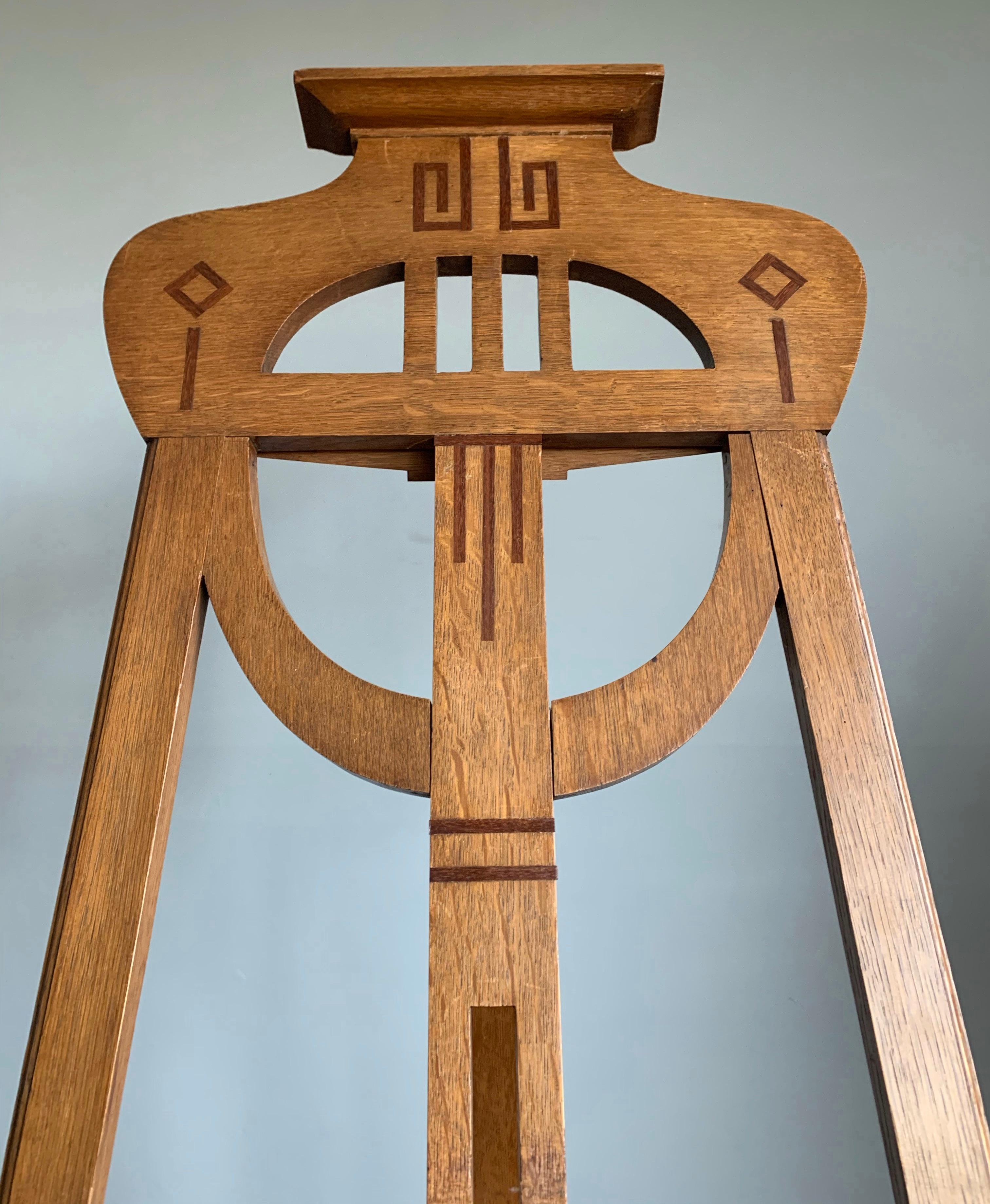 Early 1900s Arts & Crafts Gallery Display Stand / Artist's Studio Floor Easel 2
