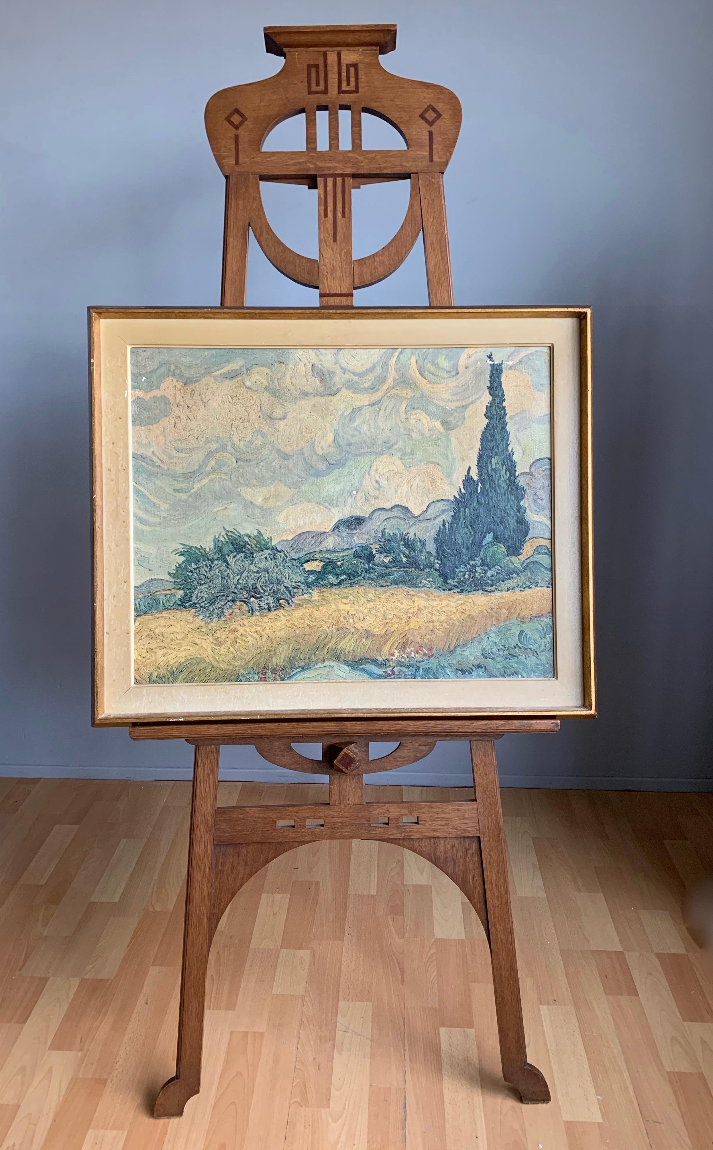 Arts and Crafts Early 1900s Arts & Crafts Gallery Display Stand / Artist's Studio Floor Easel