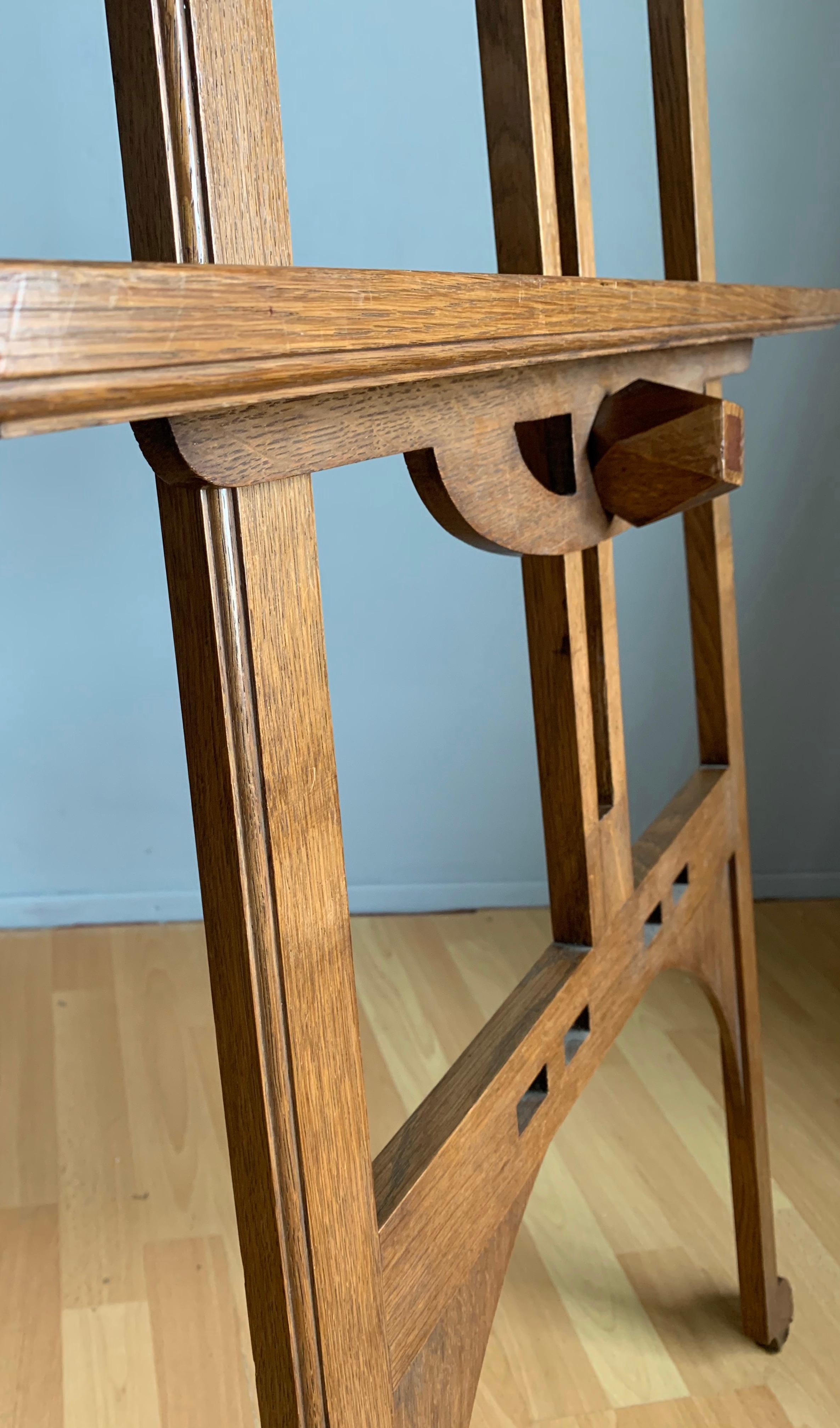 European Early 1900s Arts & Crafts Gallery Display Stand / Artist's Studio Floor Easel