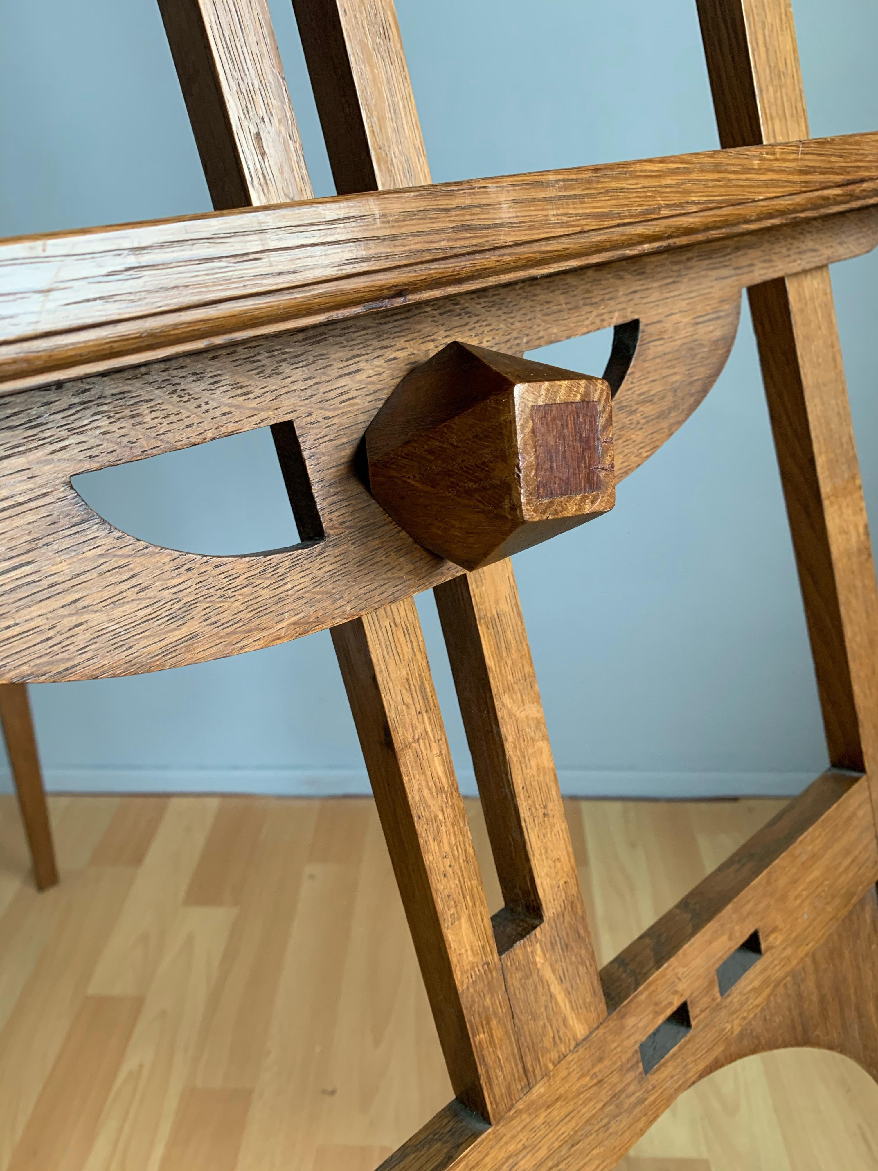 Hand-Crafted Early 1900s Arts & Crafts Gallery Display Stand / Artist's Studio Floor Easel