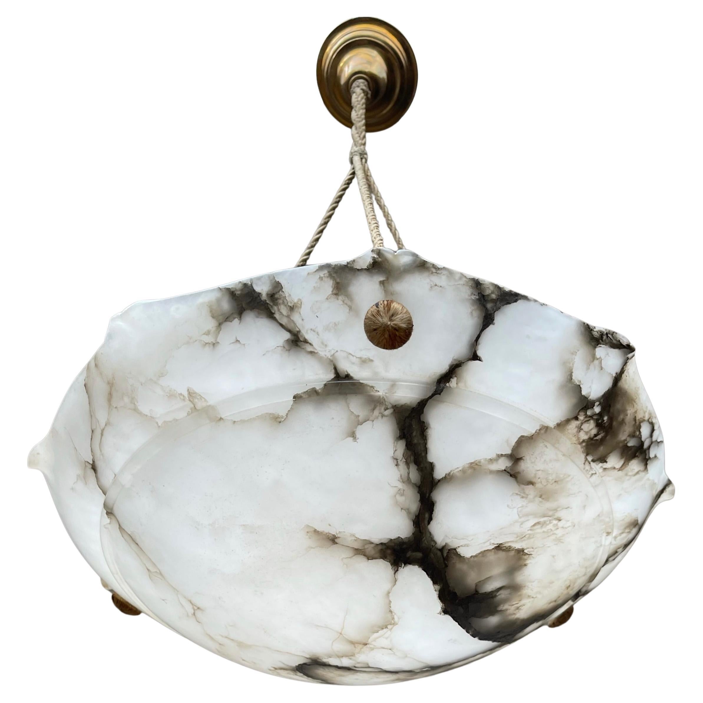 Early 1900s Arts and Crafts Pendant with Original Rope and Striking ...