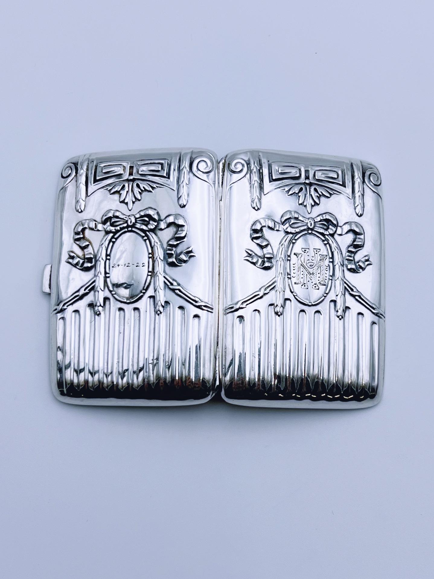 Portasigarette in argento massiccio dei primi anni del 1900, Norvegia in vendita 5