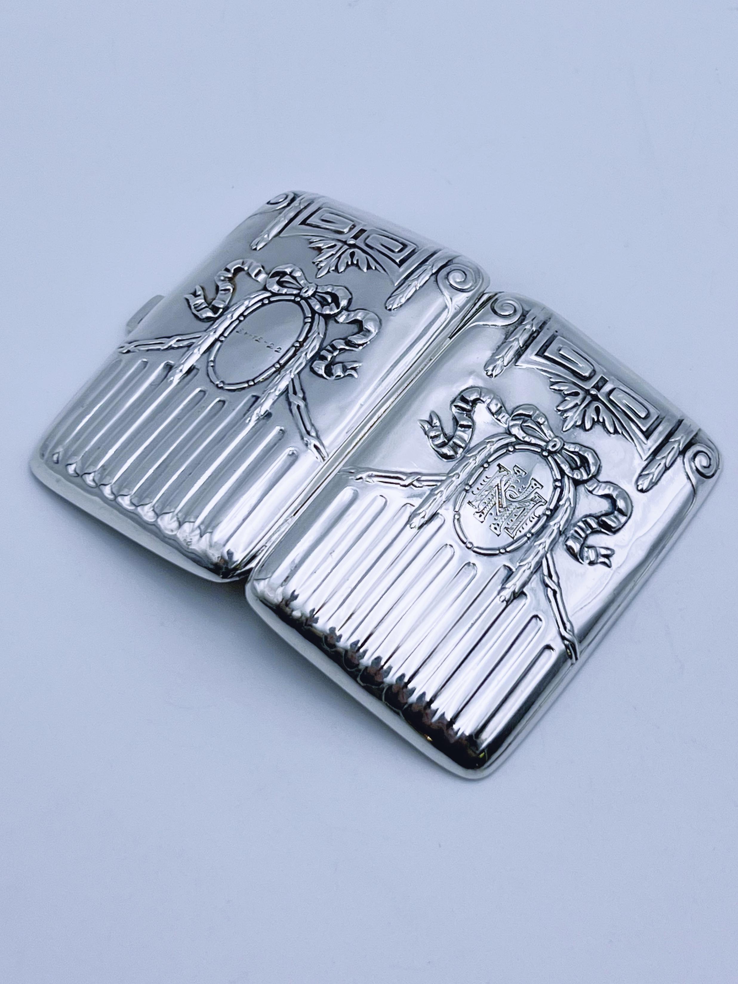 Arts and Crafts Portasigarette in argento massiccio dei primi anni del 1900, Norvegia in vendita