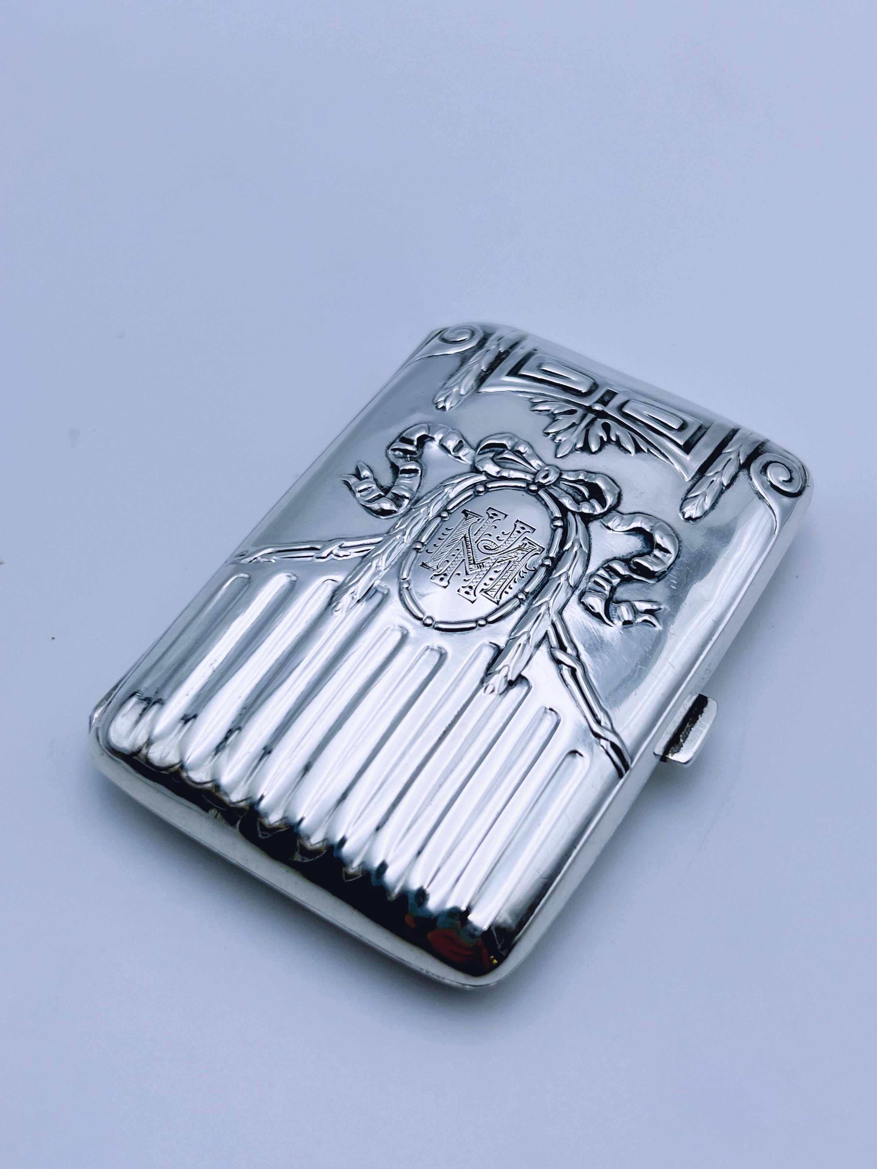 XX secolo Portasigarette in argento massiccio dei primi anni del 1900, Norvegia in vendita