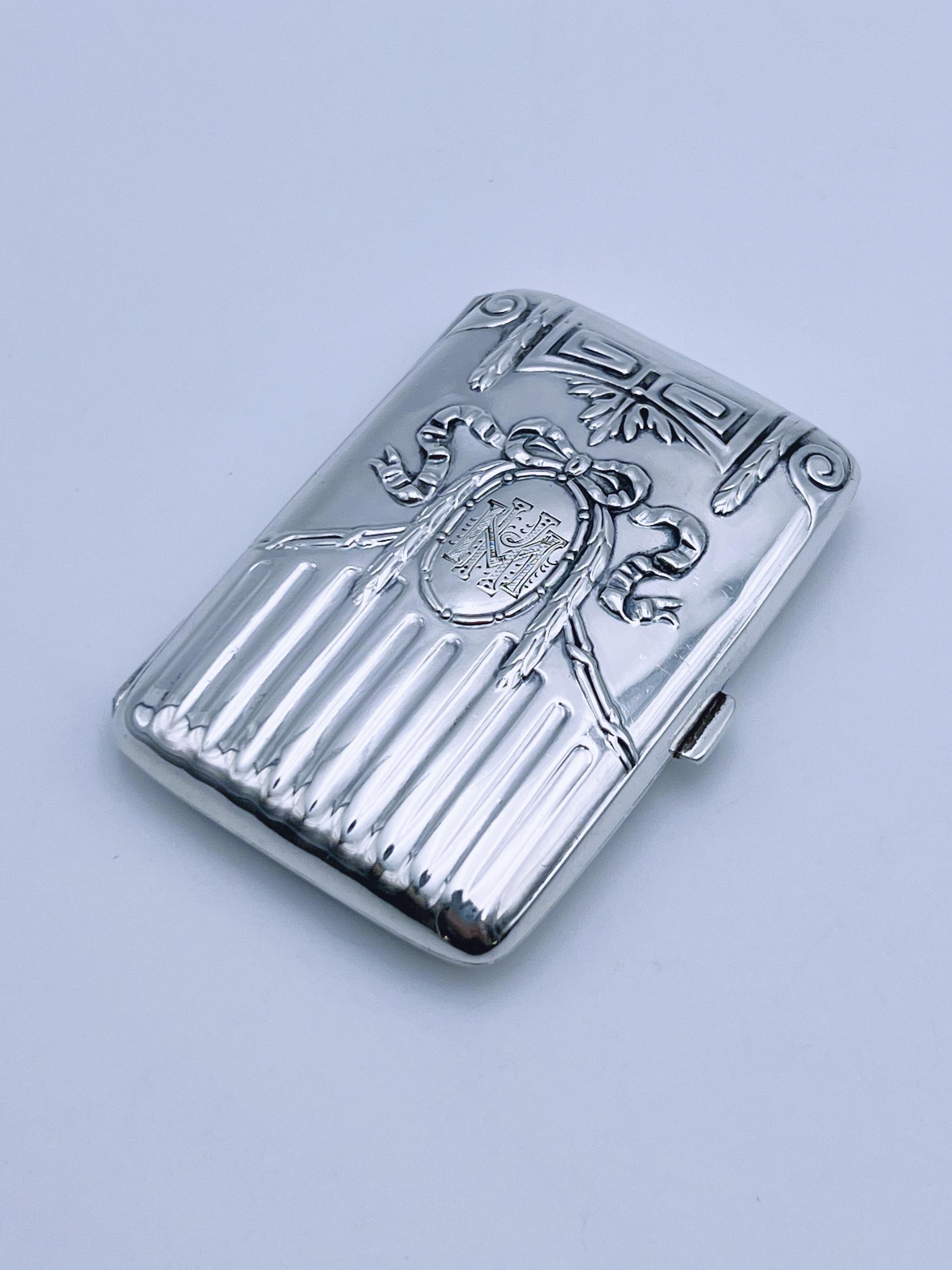 Portasigarette in argento massiccio dei primi anni del 1900, Norvegia in vendita 2