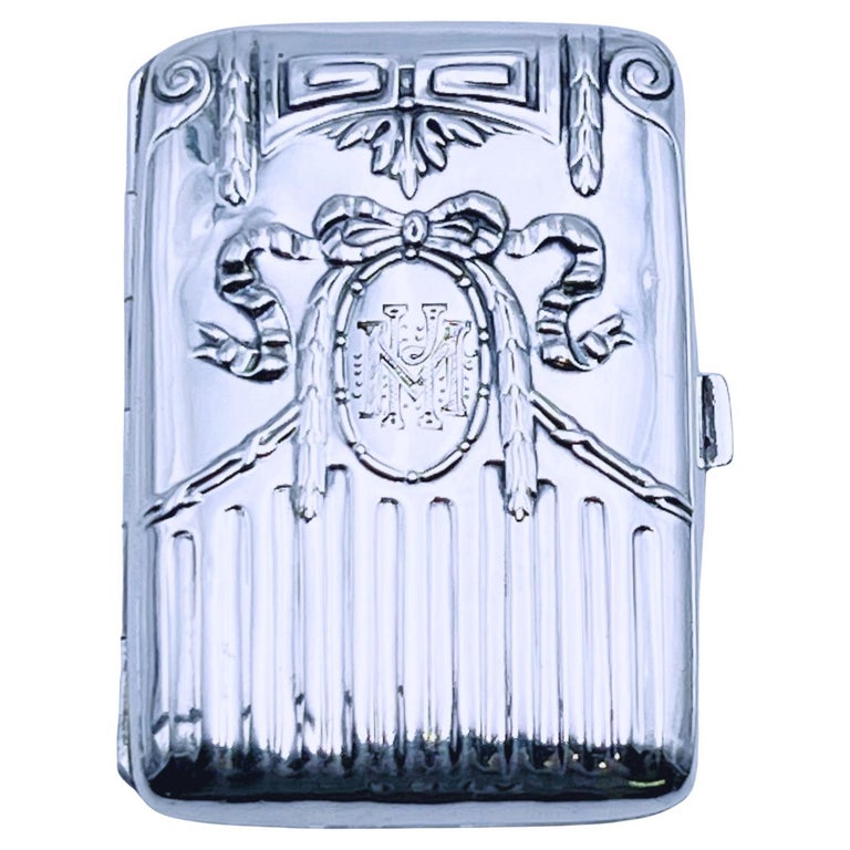 Early 1900s Arts and Crafts Solid Silver Cigarette Case, Norway For Sale at  1stDibs