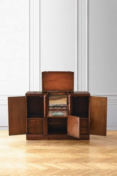 Mobile bar dei primi del '900 in Oak