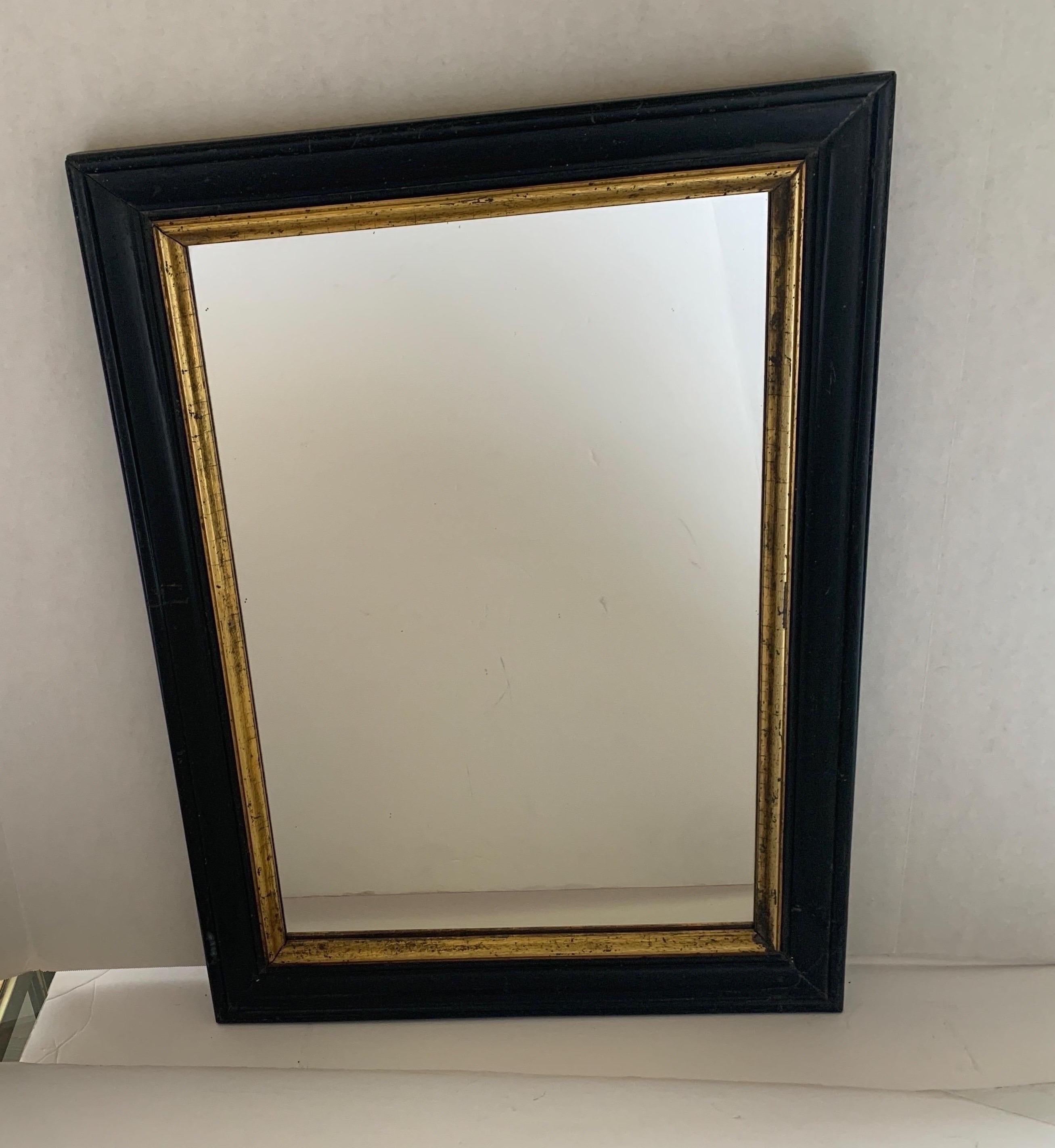 black frame with gold trim