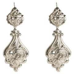 Early 1900s Bourbon-Style Earrings in 925 Silver