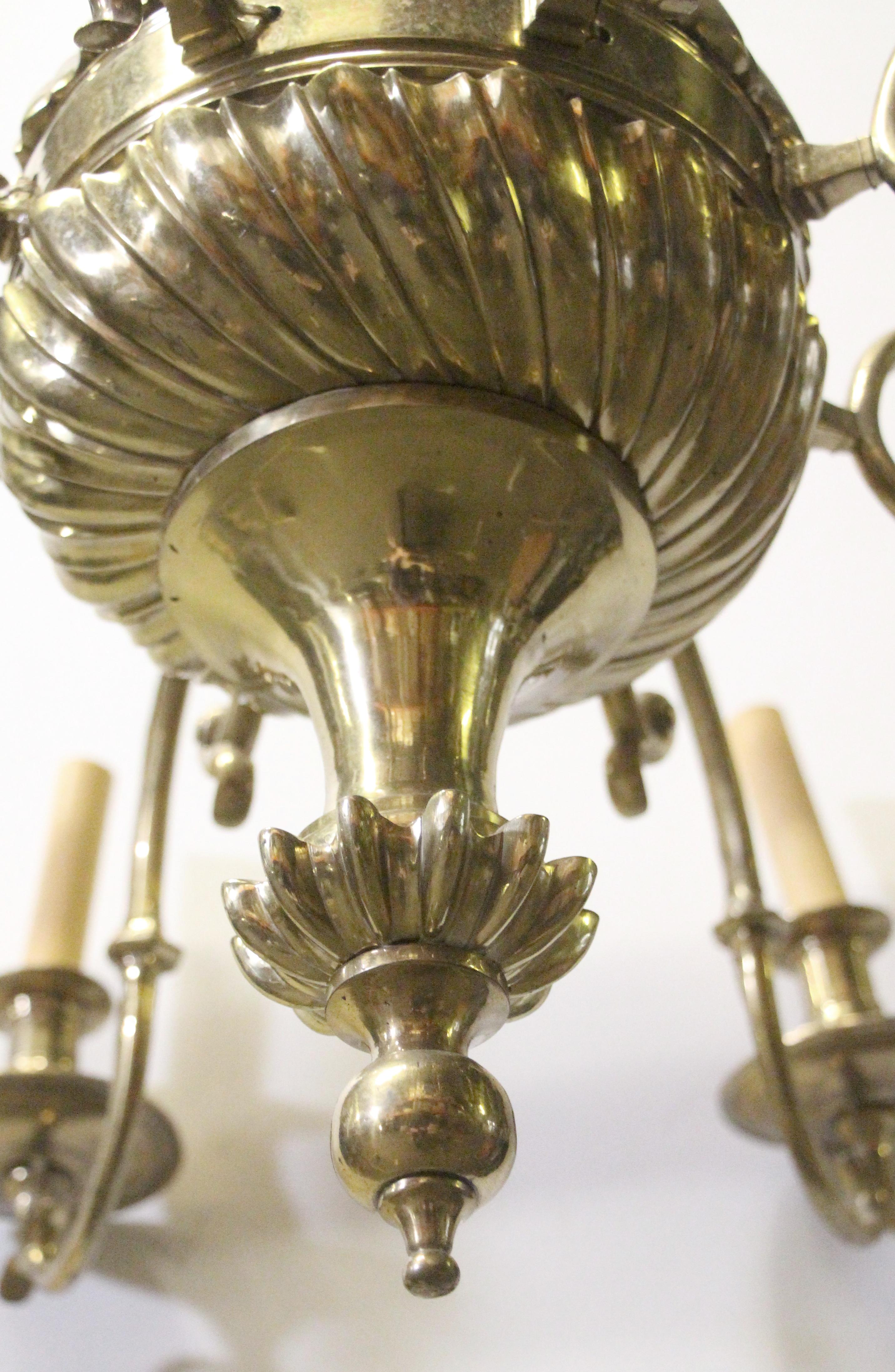 Early 1900s Brass 8-Arm Chandelier from NYC Stock Exchange w/ Eagle Finial 7