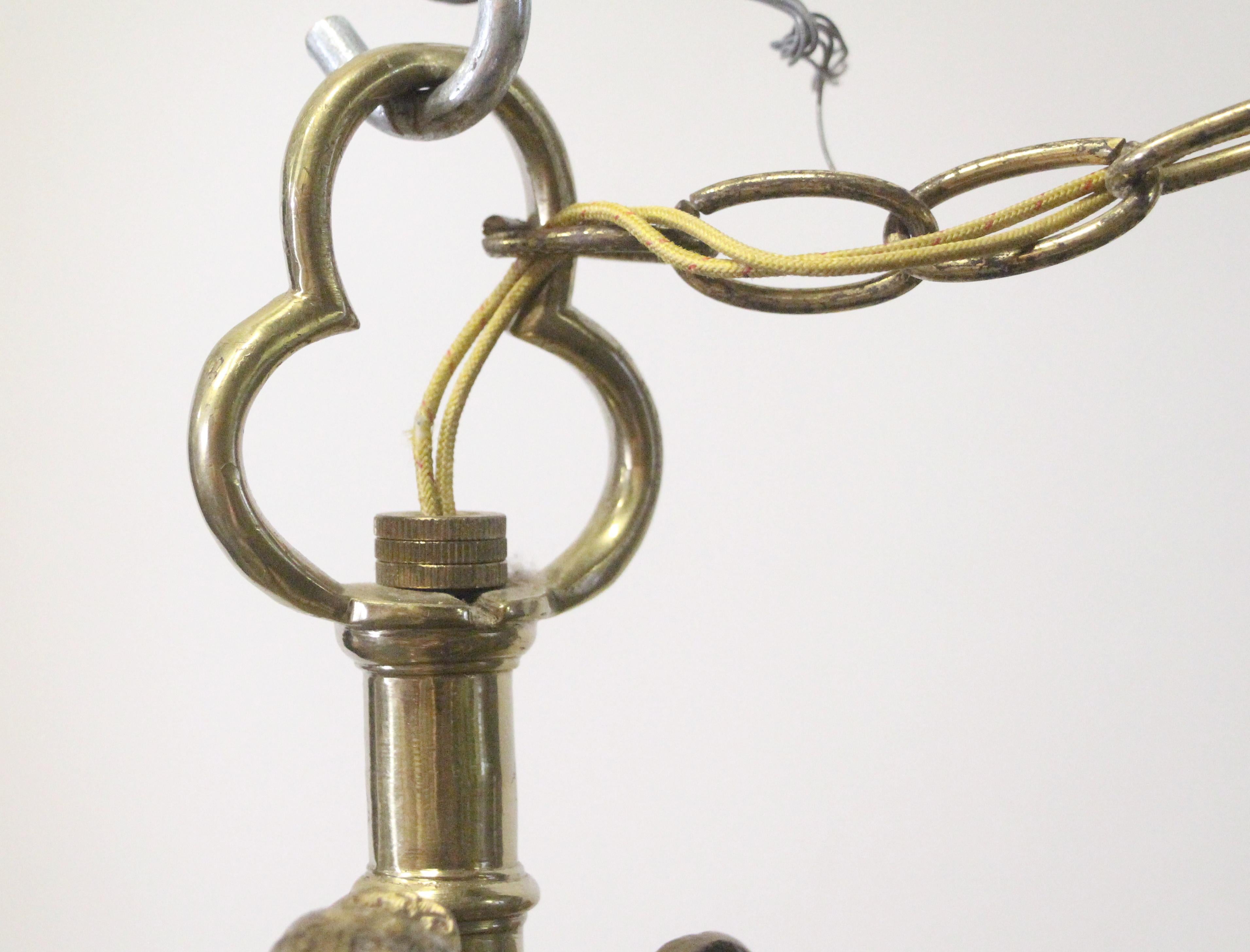 20th Century Early 1900s Brass 8-Arm Chandelier from NYC Stock Exchange w/ Eagle Finial