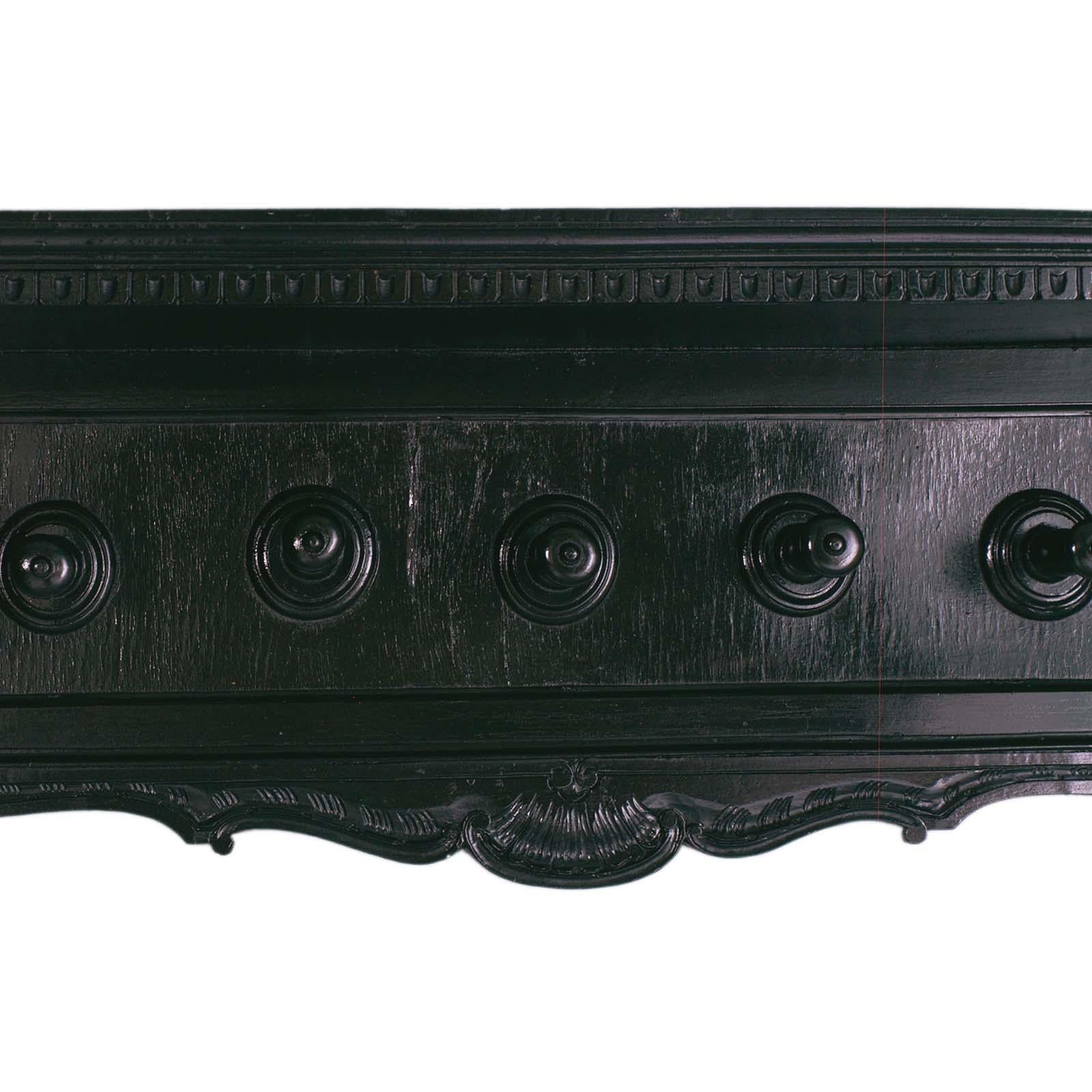 European Early 1900s Carved Ebonized Walnut, by Dini & Puccini, Cascina, Tuscany, Italy For Sale