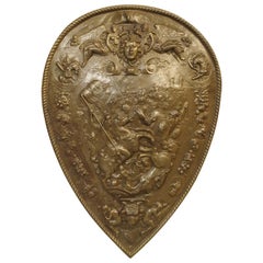 Early 1900s Cast Iron Parade Shield from France