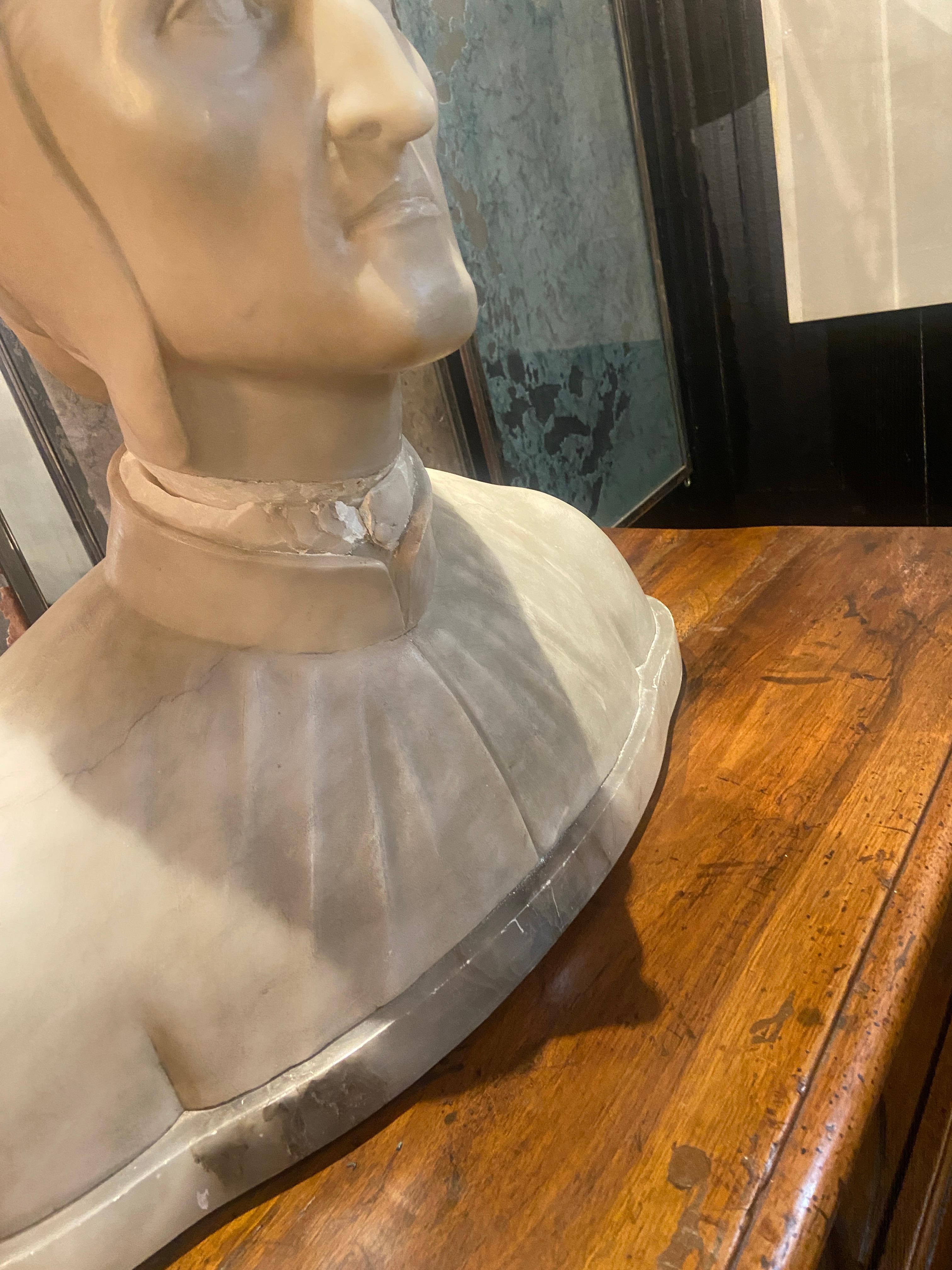 Plaster Early 1900s Dante Bust For Sale