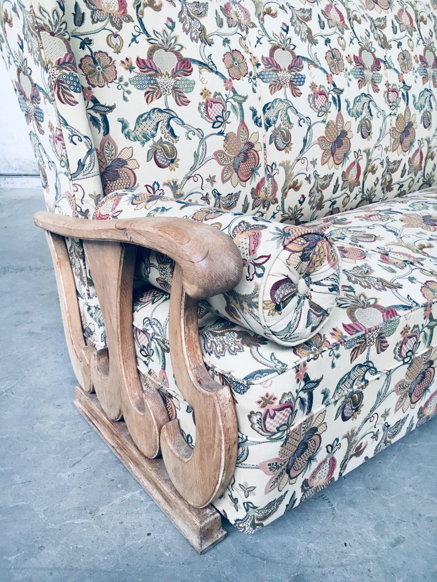 Early 1900's Design High Wing Back 3 Seat Sofa For Sale 2