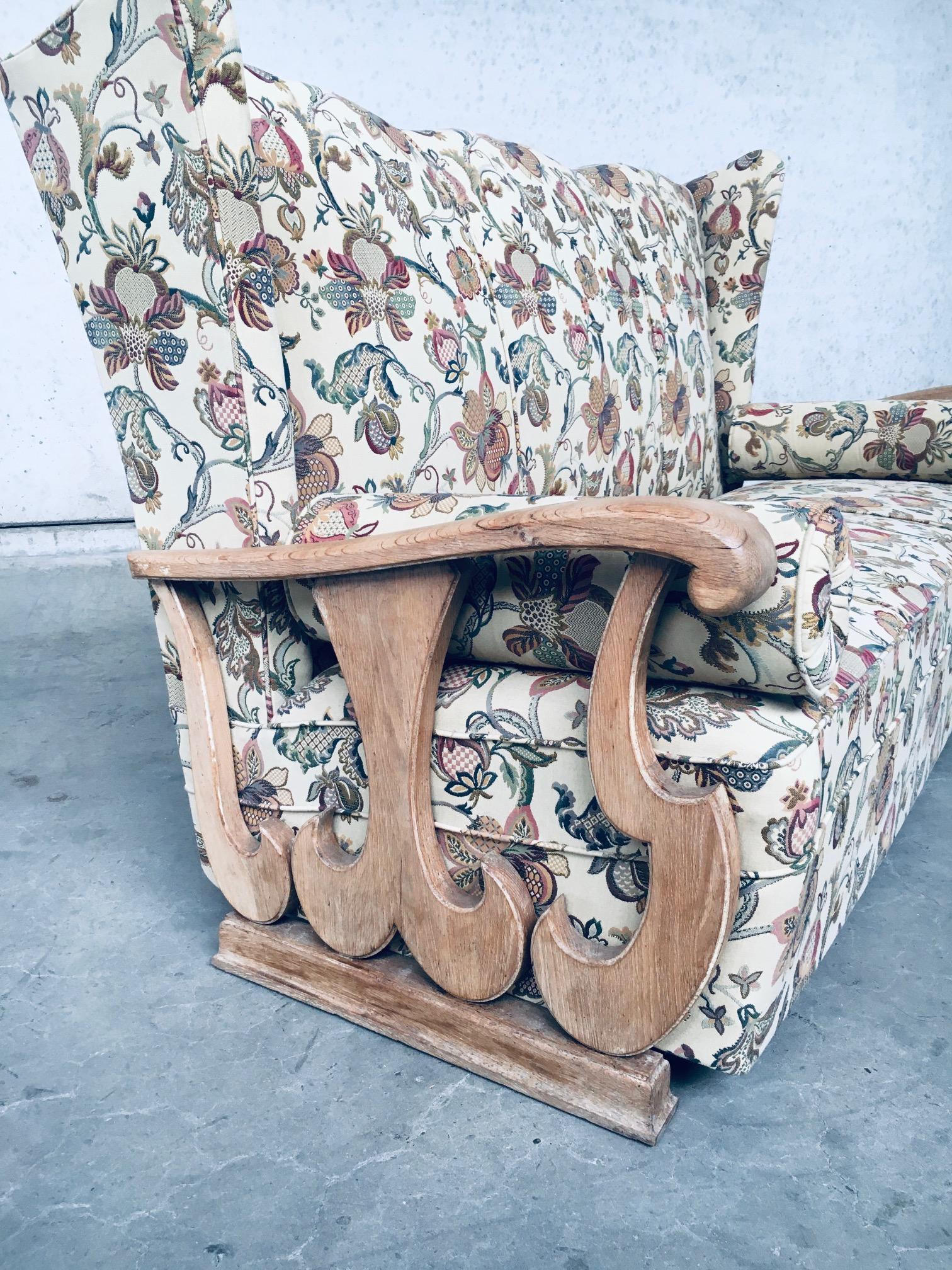 Early 1900's Design High Wing Back 3 Seat Sofa For Sale 5