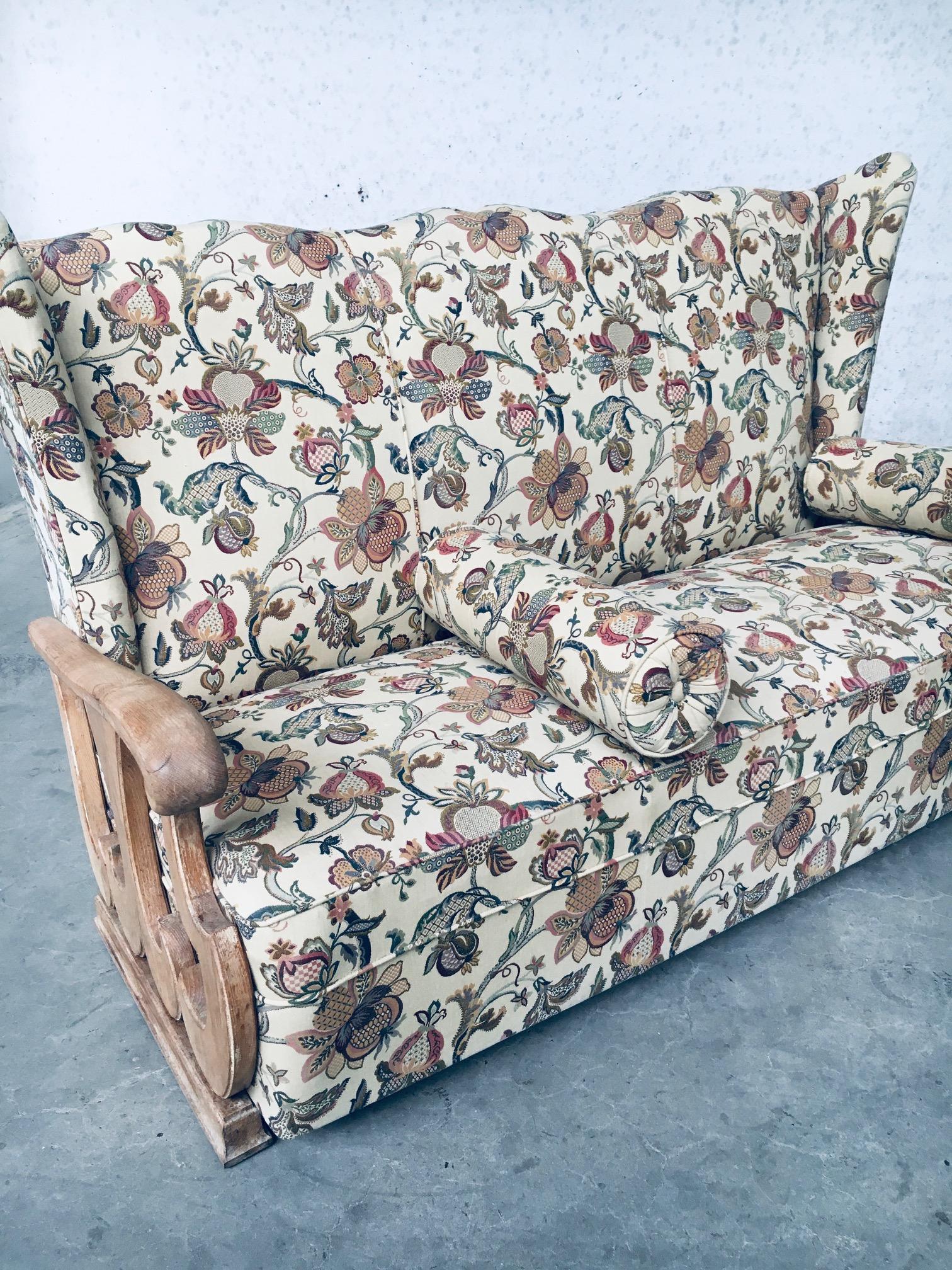Early 1900's Design High Wing Back 3 Seat Sofa For Sale 6
