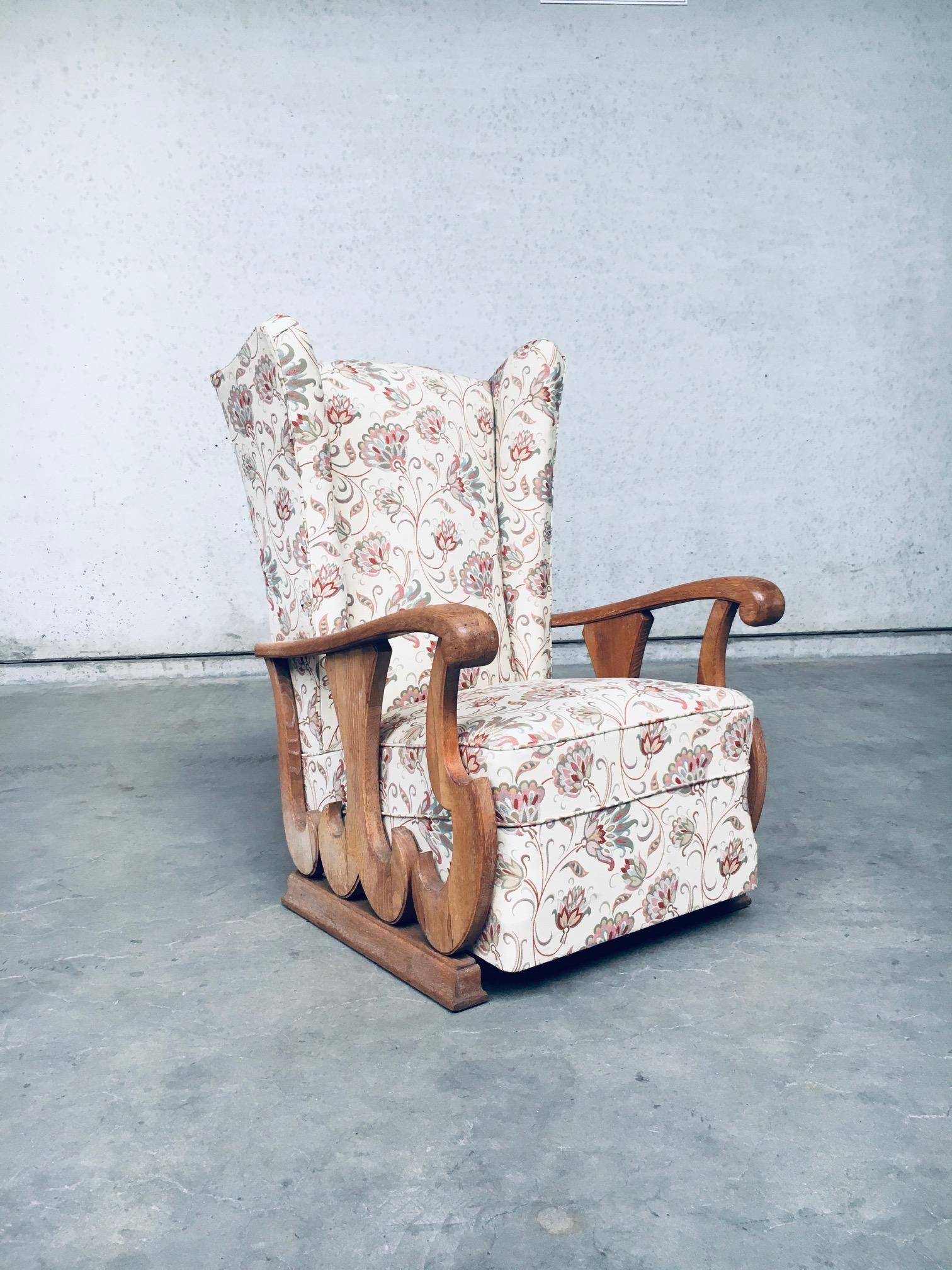 Ensemble Fauteuil Fauteuil à haut dossier en forme d'aile, début 1900, Design am designs en vente 3