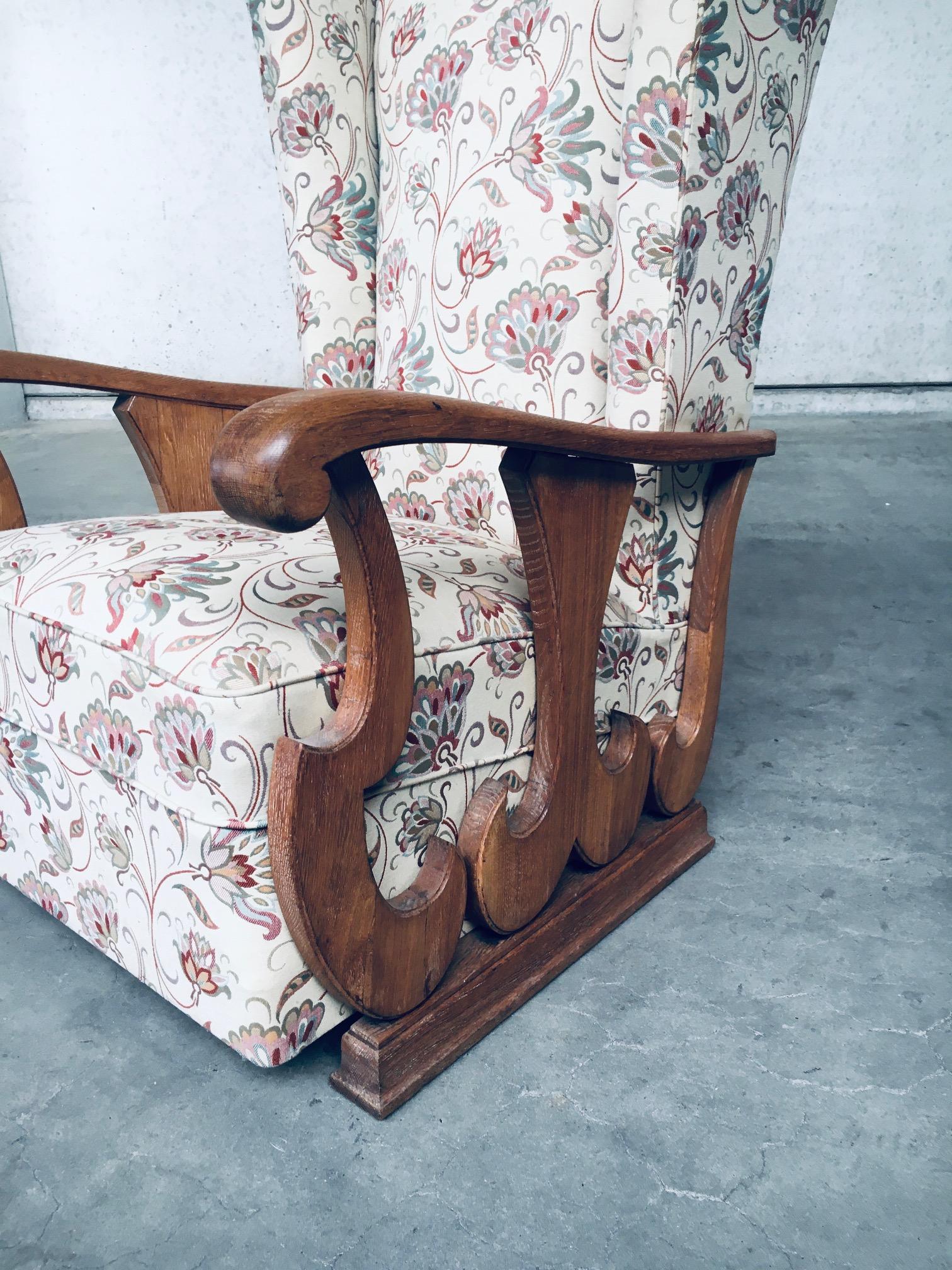 Ensemble Fauteuil Fauteuil à haut dossier en forme d'aile, début 1900, Design am designs en vente 7