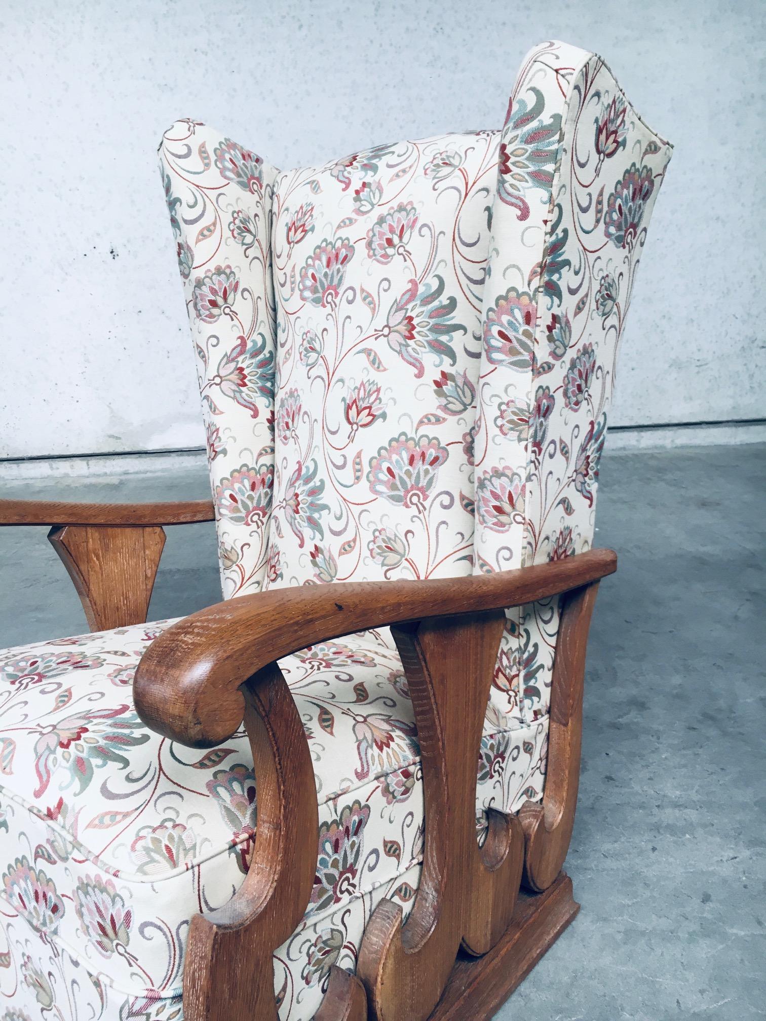 Early 1900's Design High Wing Back Armchair Fauteuil Set For Sale 12